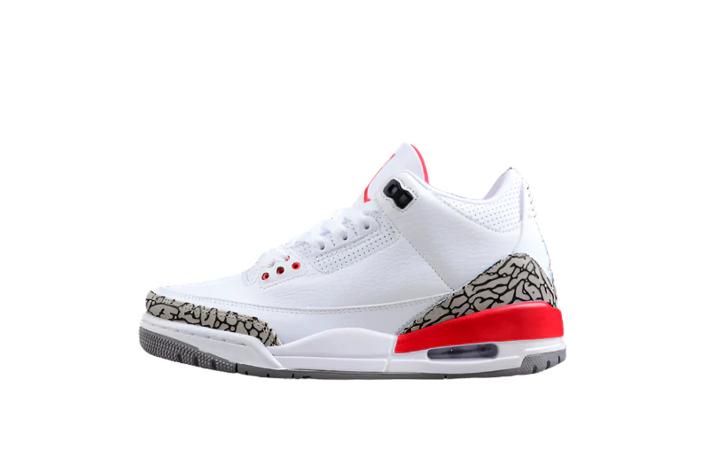 AIR JORDAN 3 RETRO HALL OF FAME WHITE/CEMENT GREY-BLACK-FIRE RED - Soul Replicas