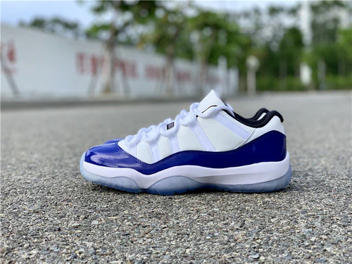AIR JORDAN 11 LOW PURPLE CONCORD WHITE/BLACK-CONCORD - Soul Replicas