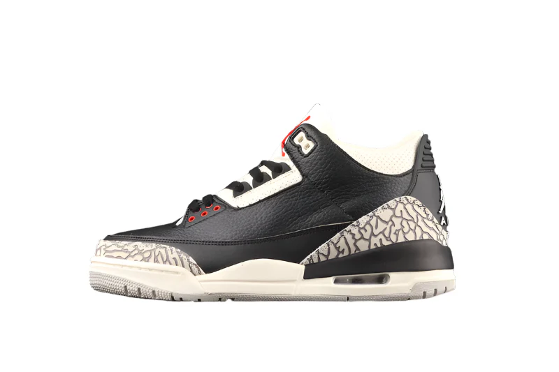 AIR JORDAN 3 DESERT CEMENT BLACK/RUSH ORANGE-FOSSIL STONE-SAIL - Soul Replicas