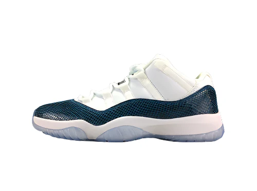 AIR JORDAN 11 RETRO LOW LE SNAKESKIN WHITE/BLACK-NAVY - Soul Replicas