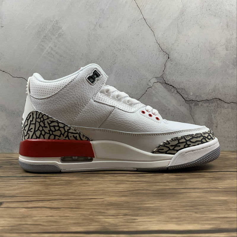 AIR JORDAN 3 RETRO HALL OF FAME WHITE/CEMENT GREY-BLACK-FIRE RED - Soul Replicas