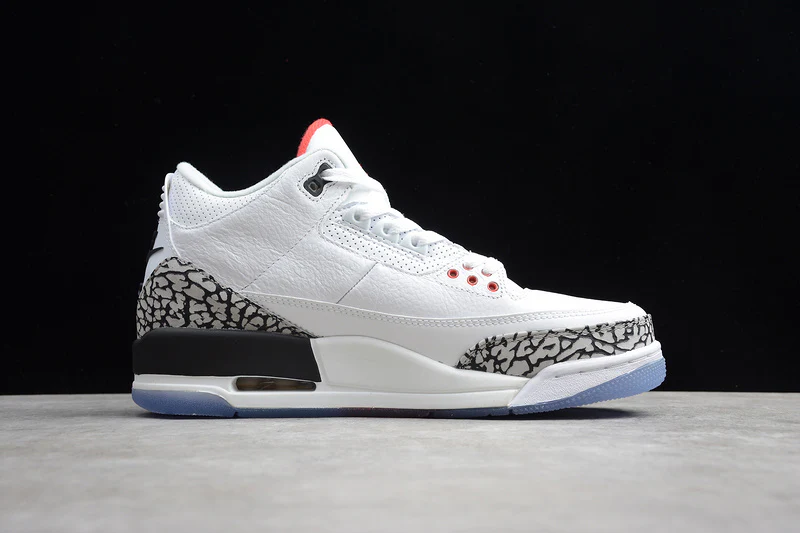AIR JORDAN 3 RETRO FREE THROW LINE WHITE CEMENT WHITE/BLACK - Soul Replicas