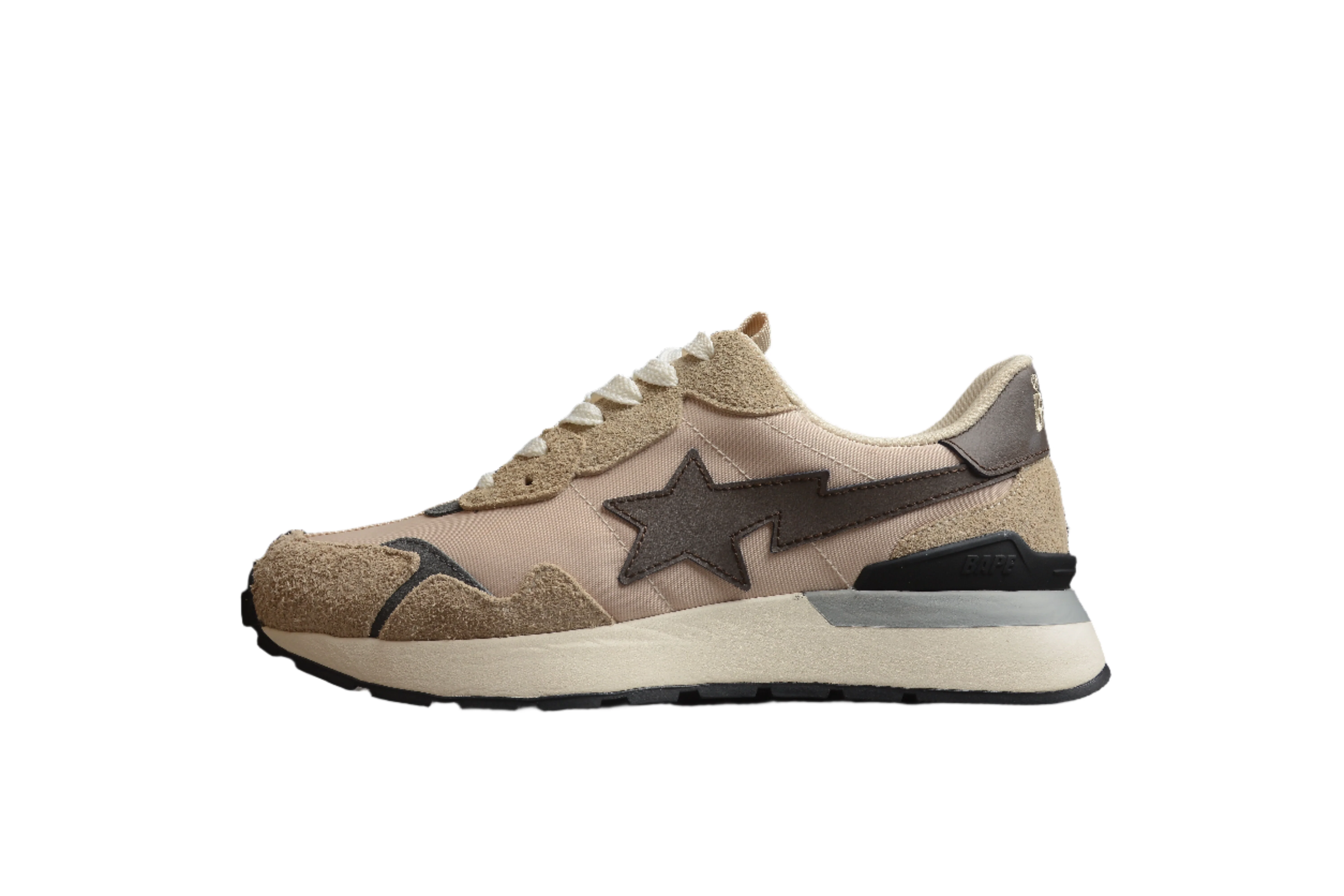 BAPE STA Runner Sneakers in Beige and Brown - Soul Replicas