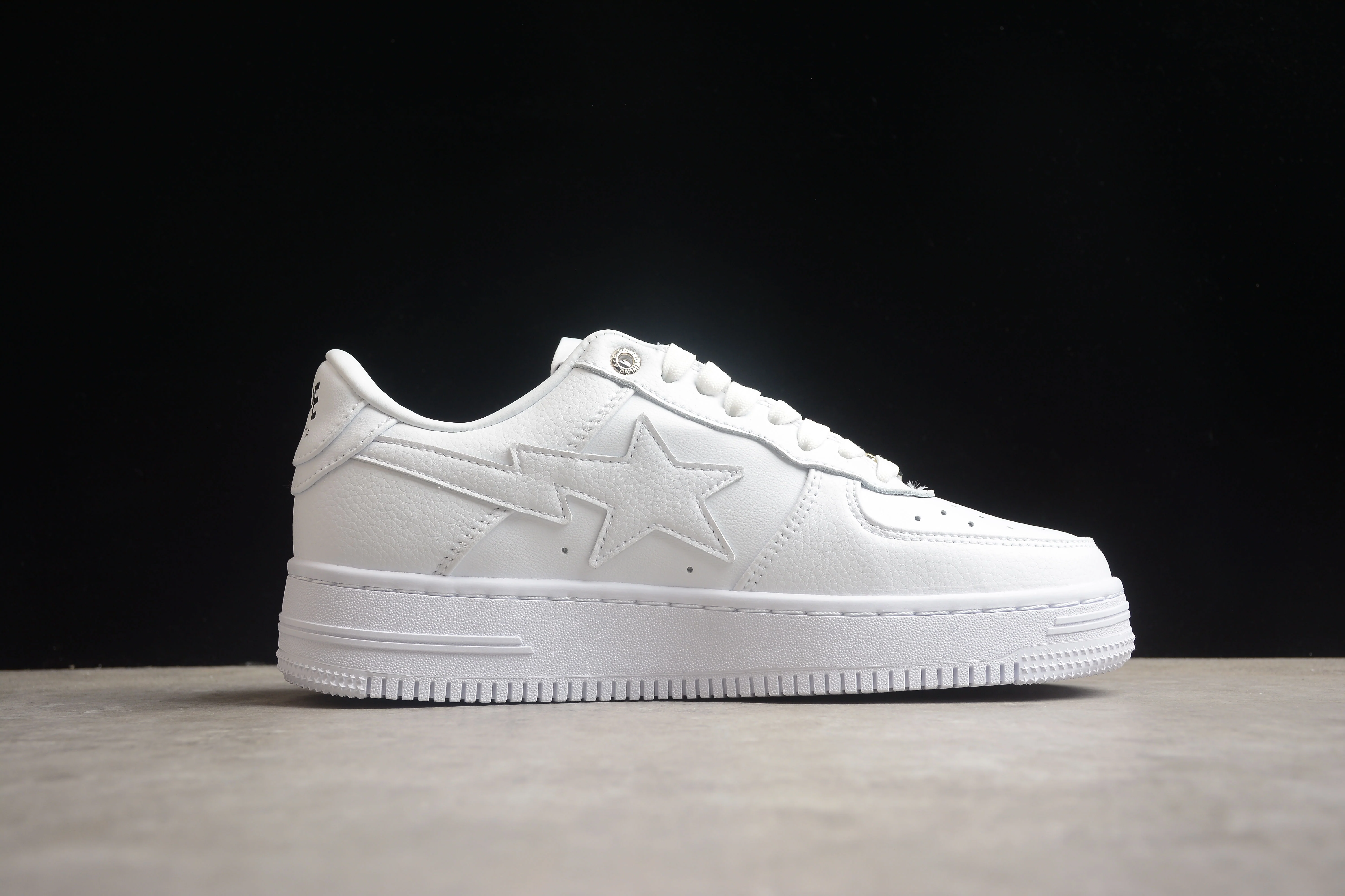 BAPE STA Low-Top Sneakers in All-White - Soul Replicas