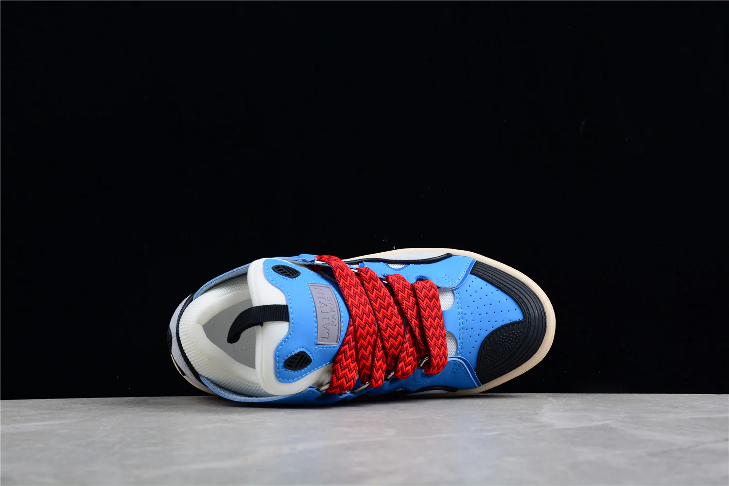 Lanvin Blue and Red Lace Sneakers - Soul Replicas