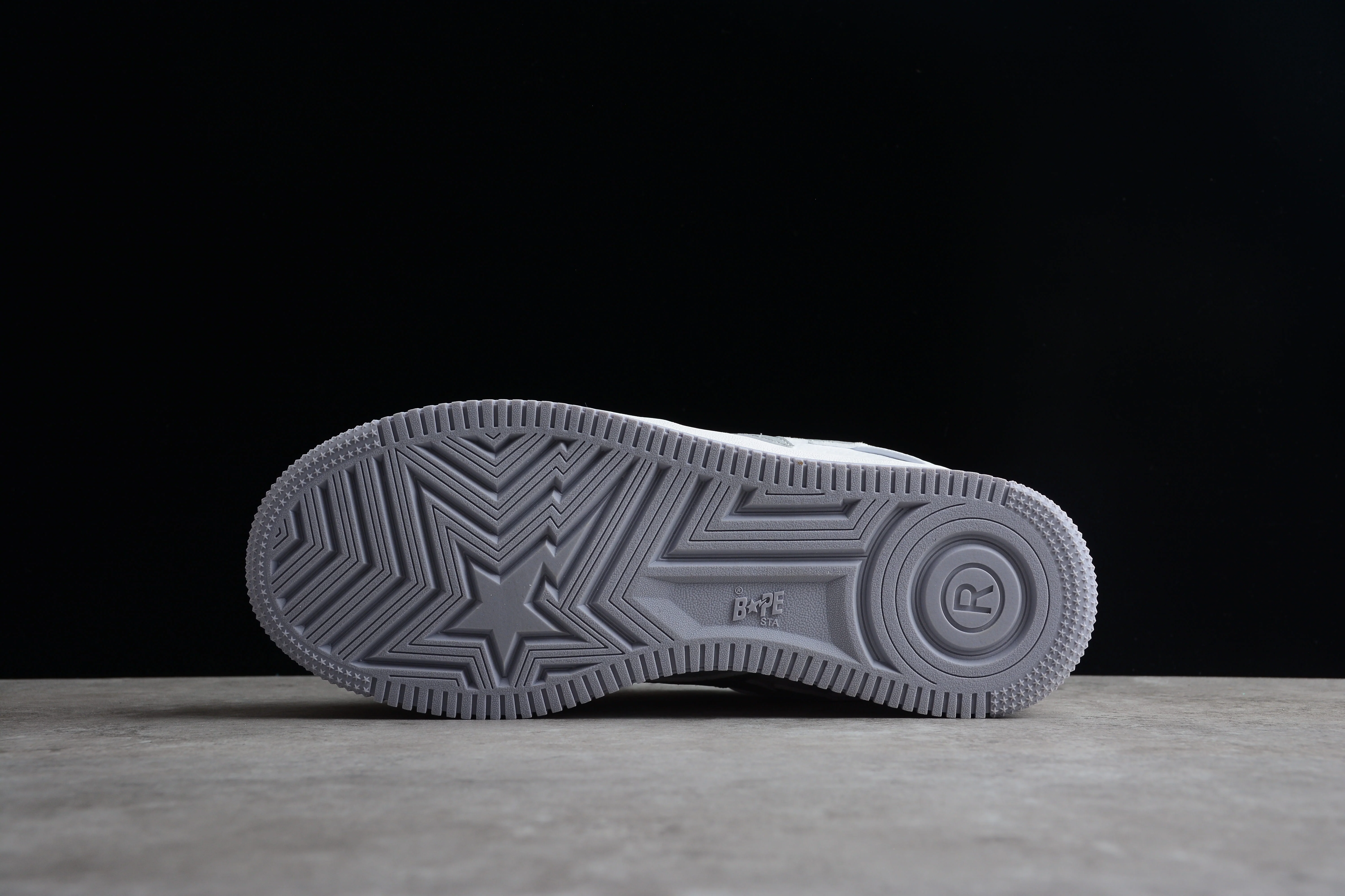 BAPE STA Low-Top Sneakers in White and Gray - Soul Replicas