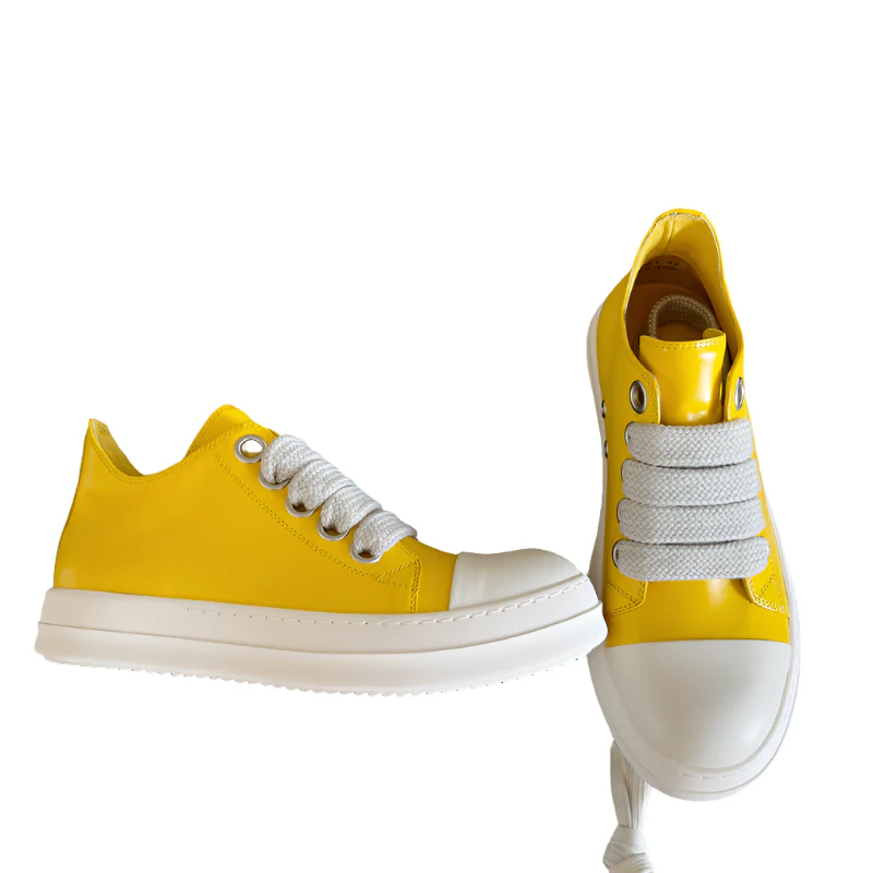 Rick Owens Yellow Low-Top Sneakers - Soul Replicas