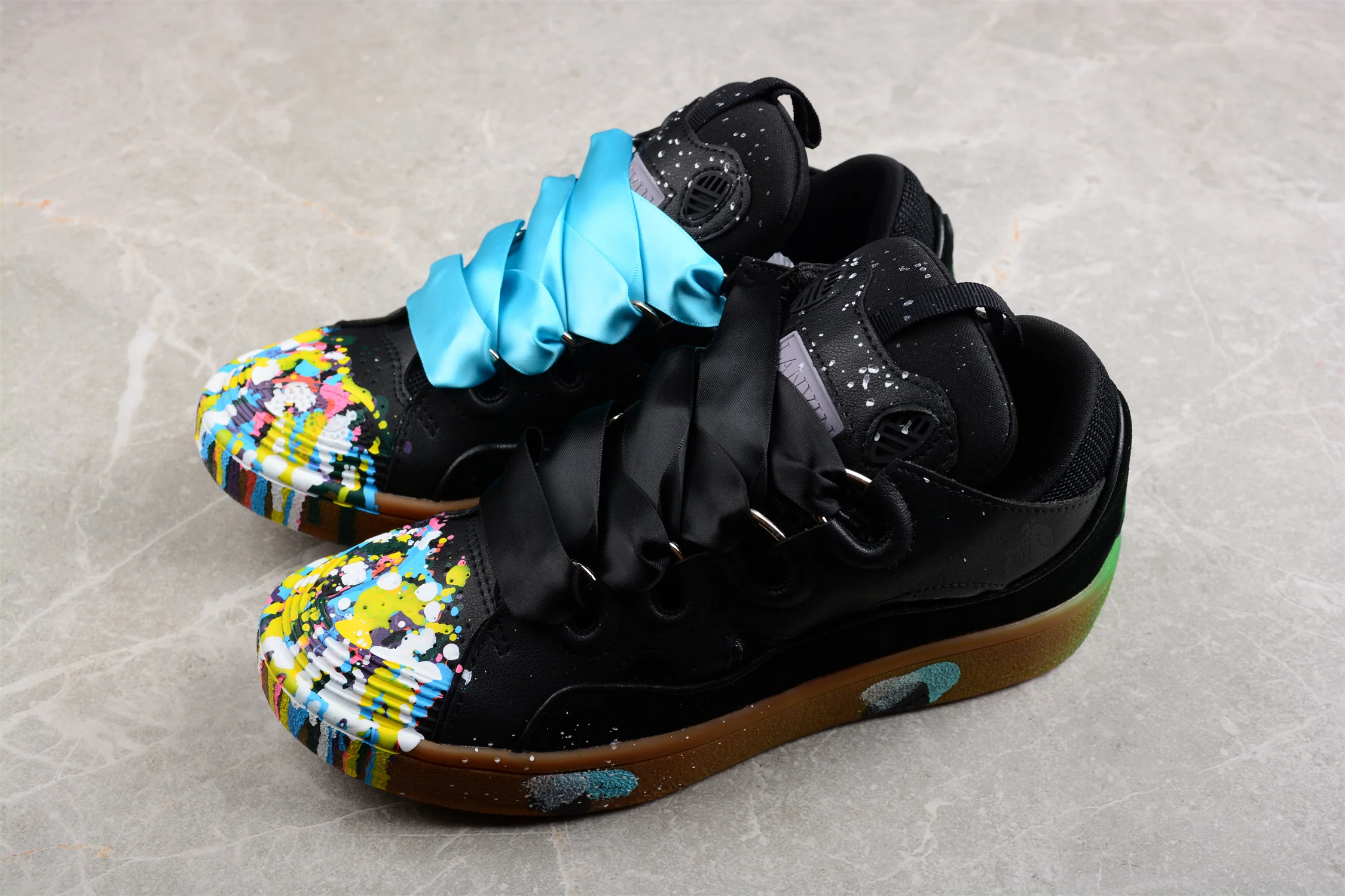 Black Multicolor Low Top Sneakers - Soul Replicas