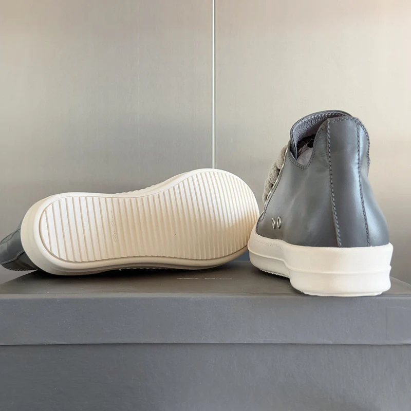 Rick Owens Gray Low-Top Sneakers - Soul Replicas