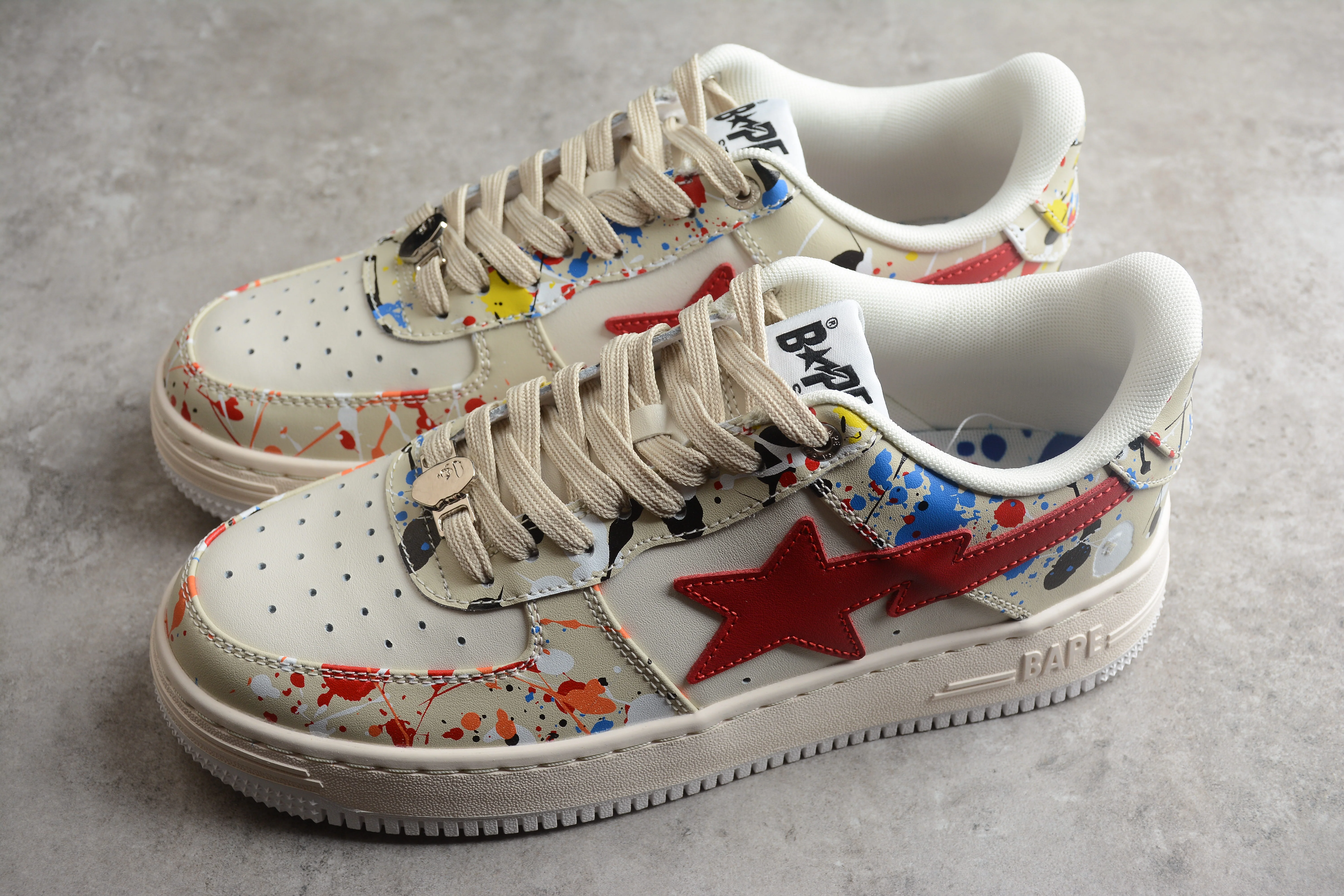 BAPE STA Splatter Low-Top Sneakers - Soul Replicas
