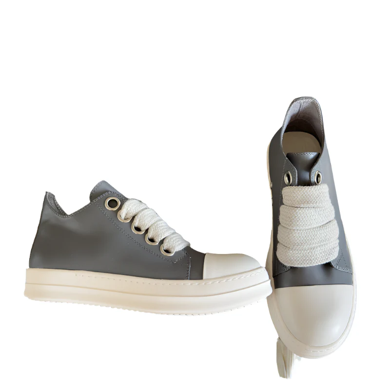 Rick Owens Gray Low-Top Sneakers - Soul Replicas