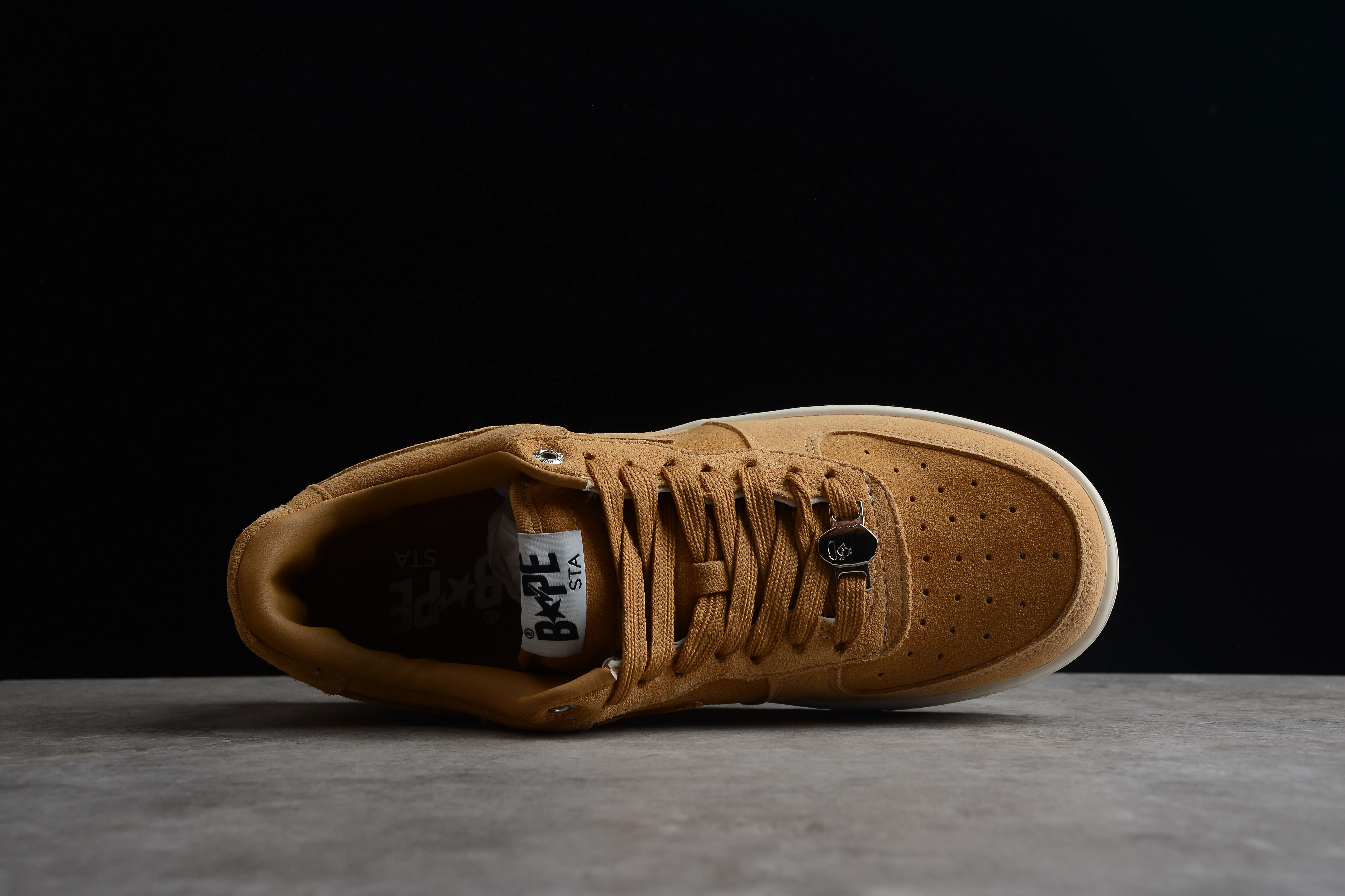 BAPE STA Low-Top Tan Suede Sneakers - Soul Replicas