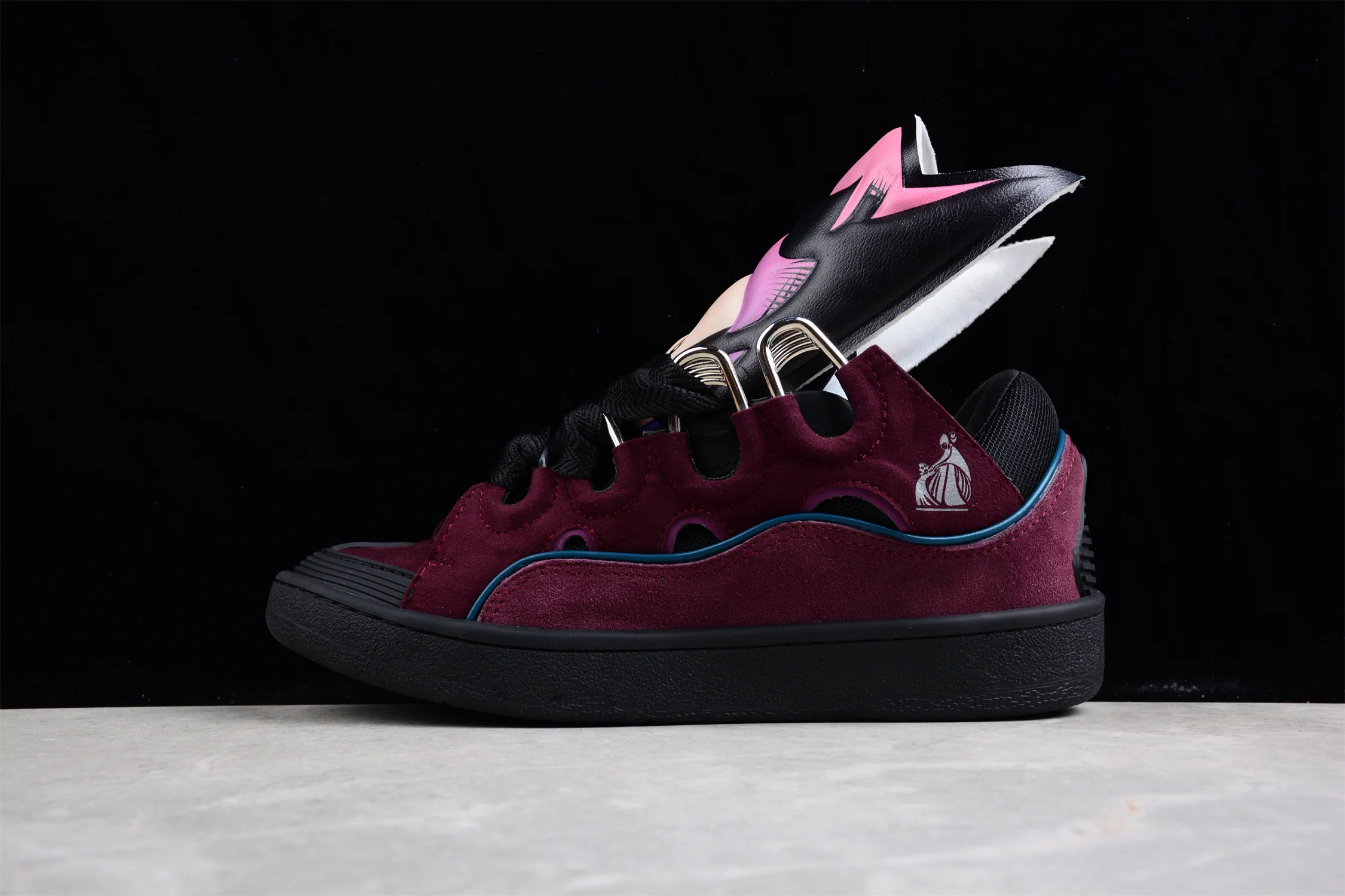 Lanvin Burgundy Suede Sneakers - Soul Replicas