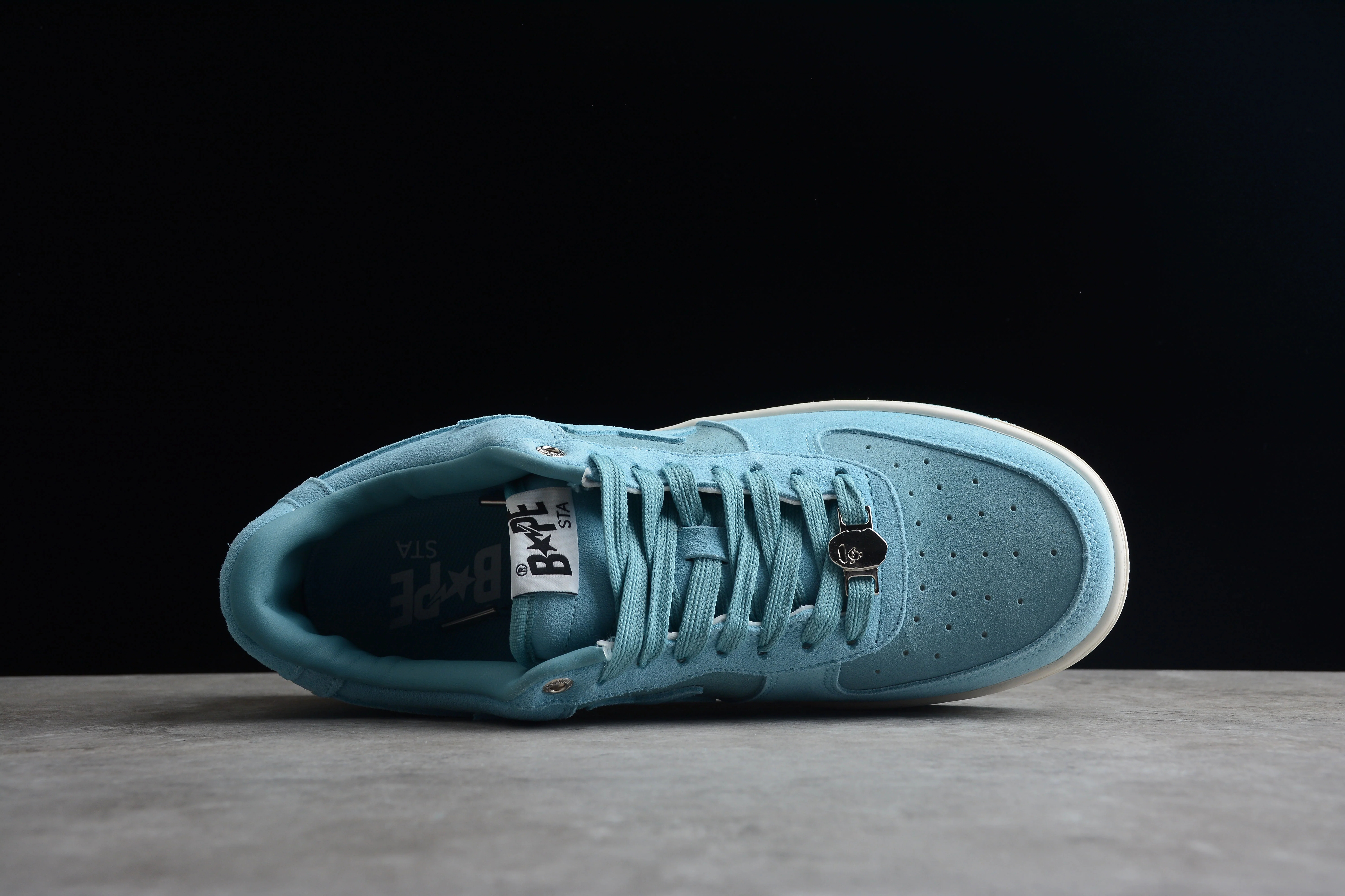 BAPE STA Low-Top Blue Suede Sneakers - Soul Replicas
