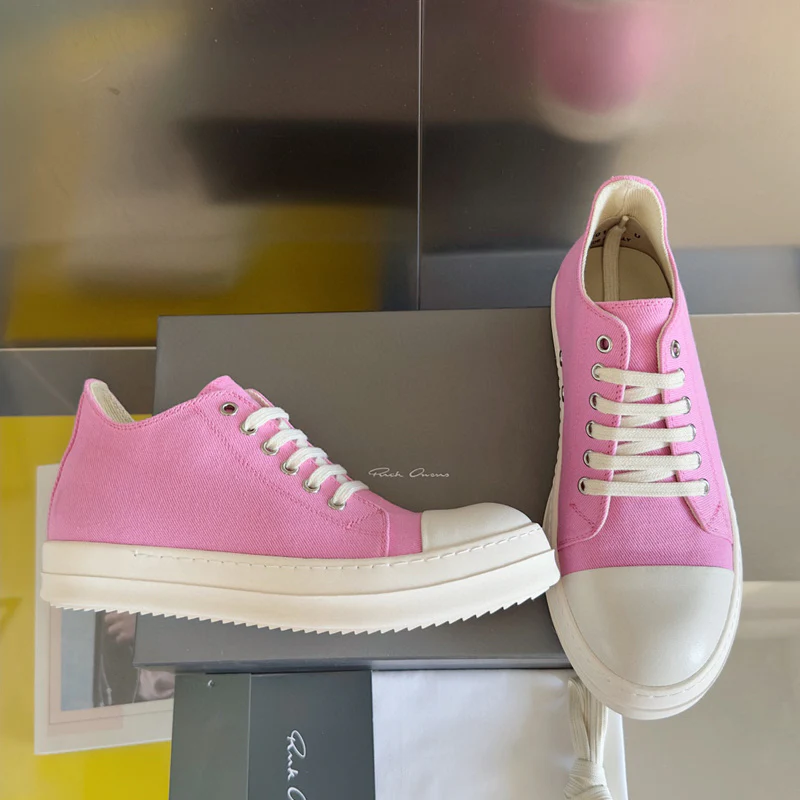 Rick Owens Pink Low-Top Sneakers - Soul Replicas