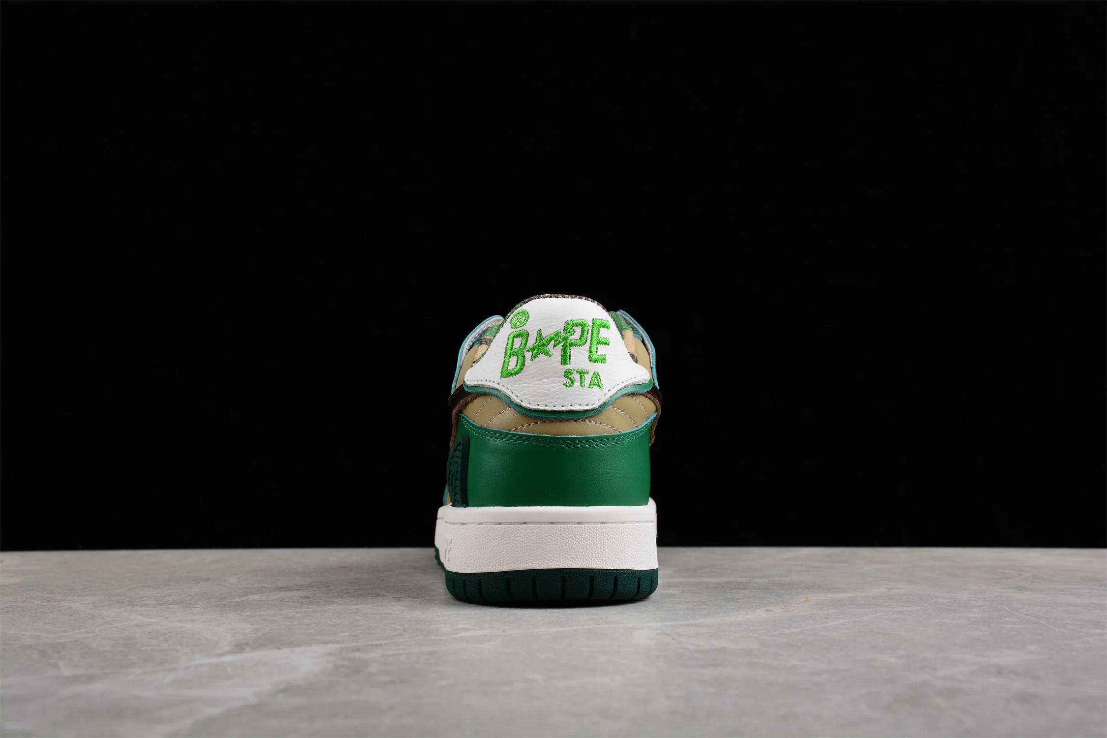 BAPE STA Low-Top Sneakers in Green and Brown - Soul Replicas