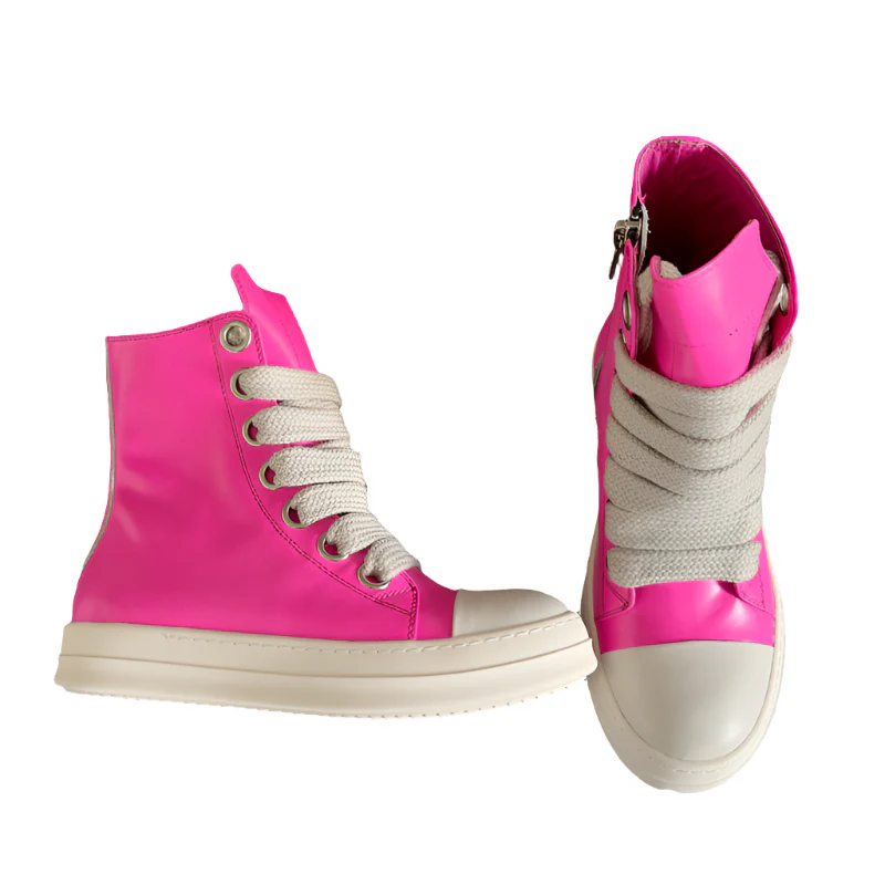 Rick Owens Pink High-Top Sneakers - Soul Replicas