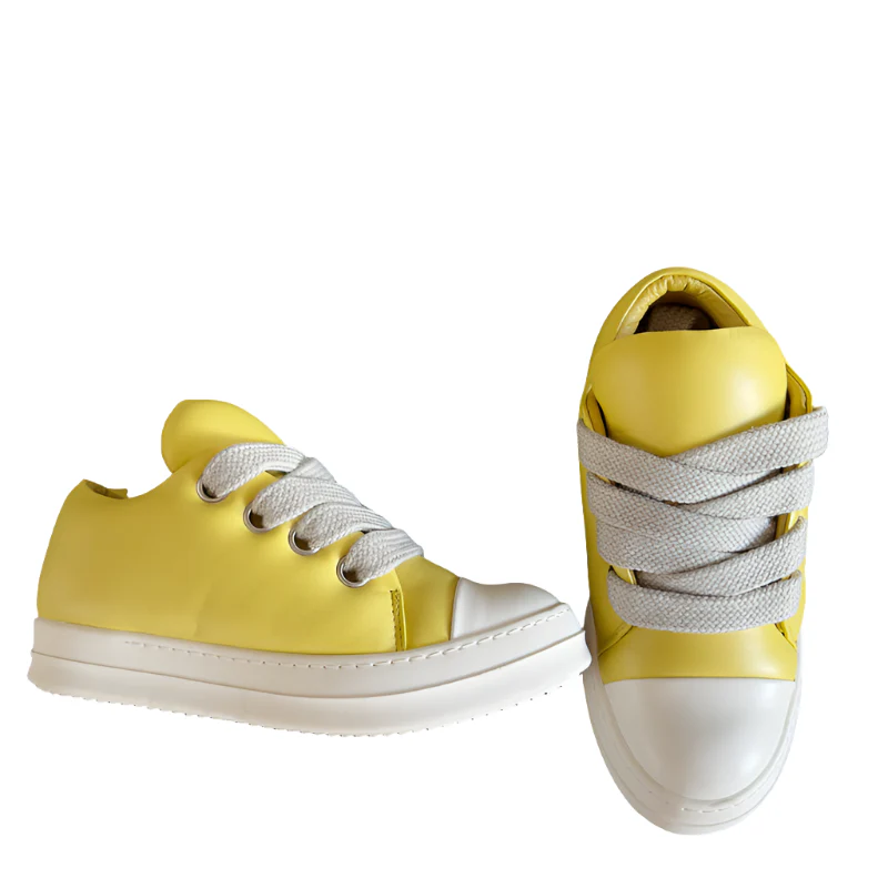 Rick Owens Yellow Low-Top Sneakers - Soul Replicas