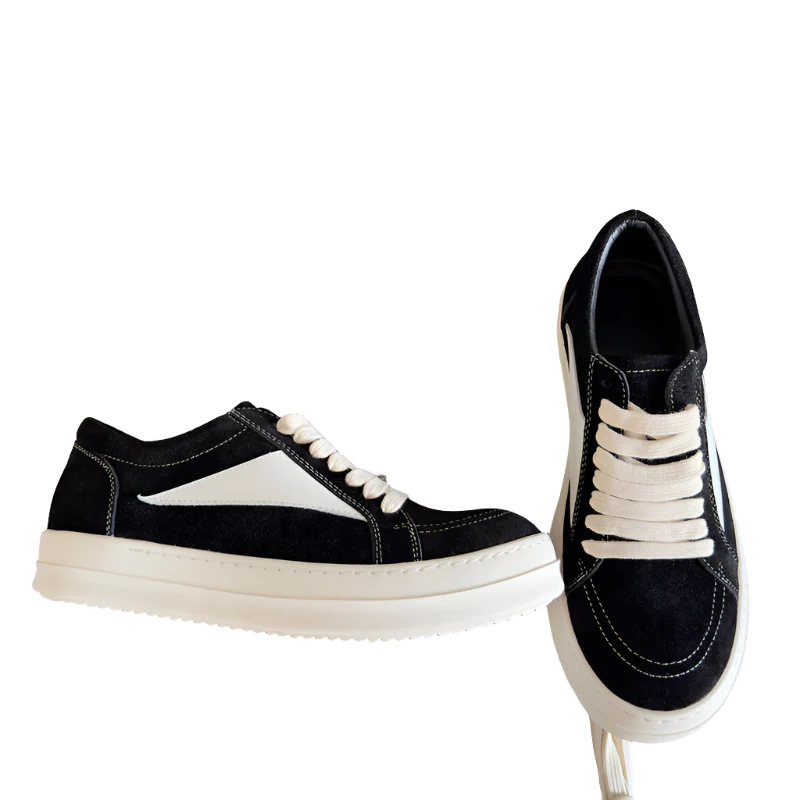 Rick Owens Black Suede Low-Top Sneakers - Soul Replicas