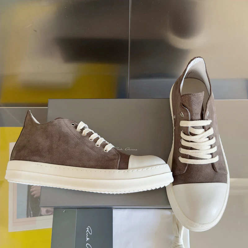 Rick Owens taupe Low-Top Sneakers - Soul Replicas