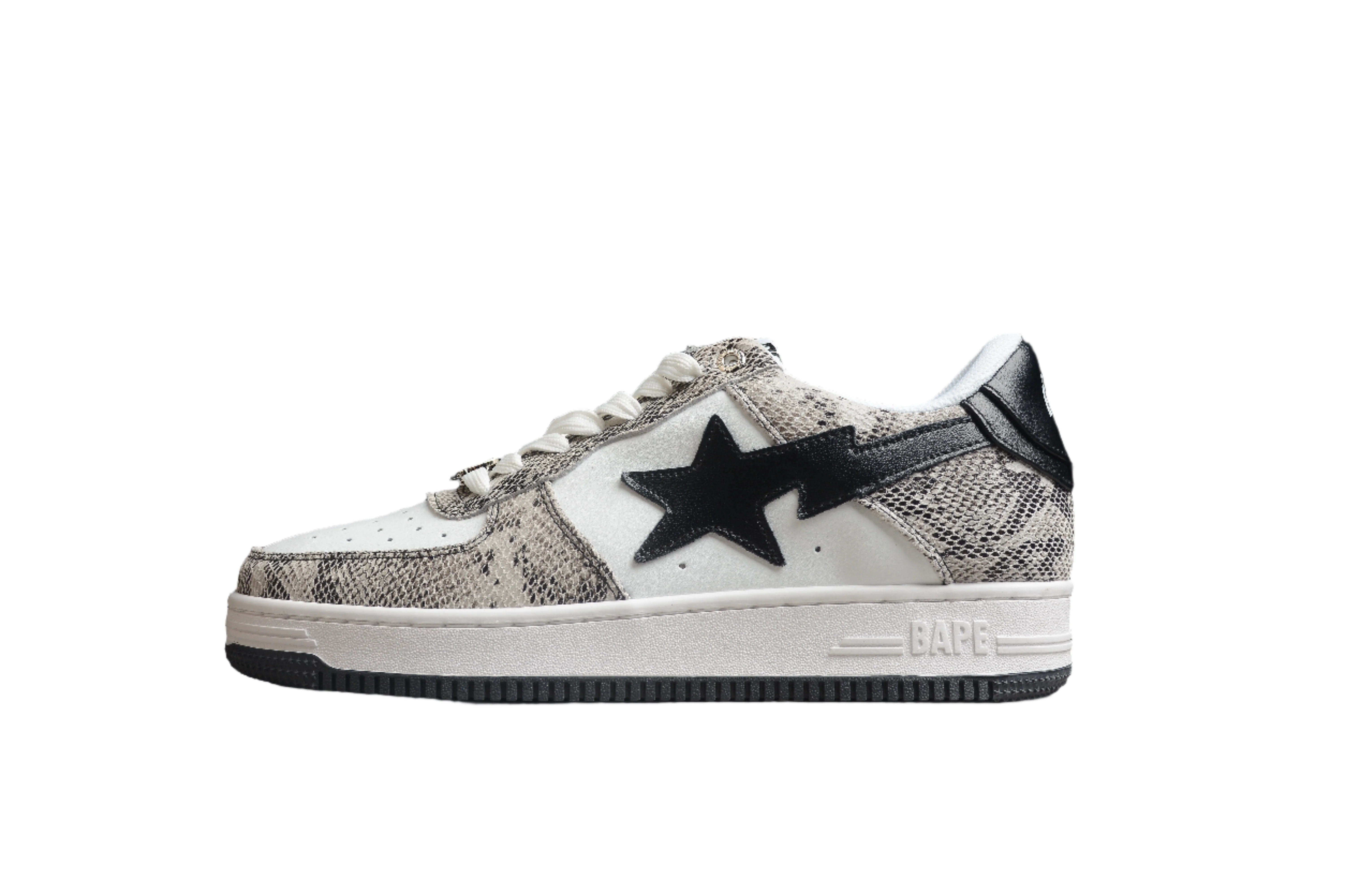 BAPE STA Low-Top Sneakers with Snakeskin Pattern - Soul Replicas
