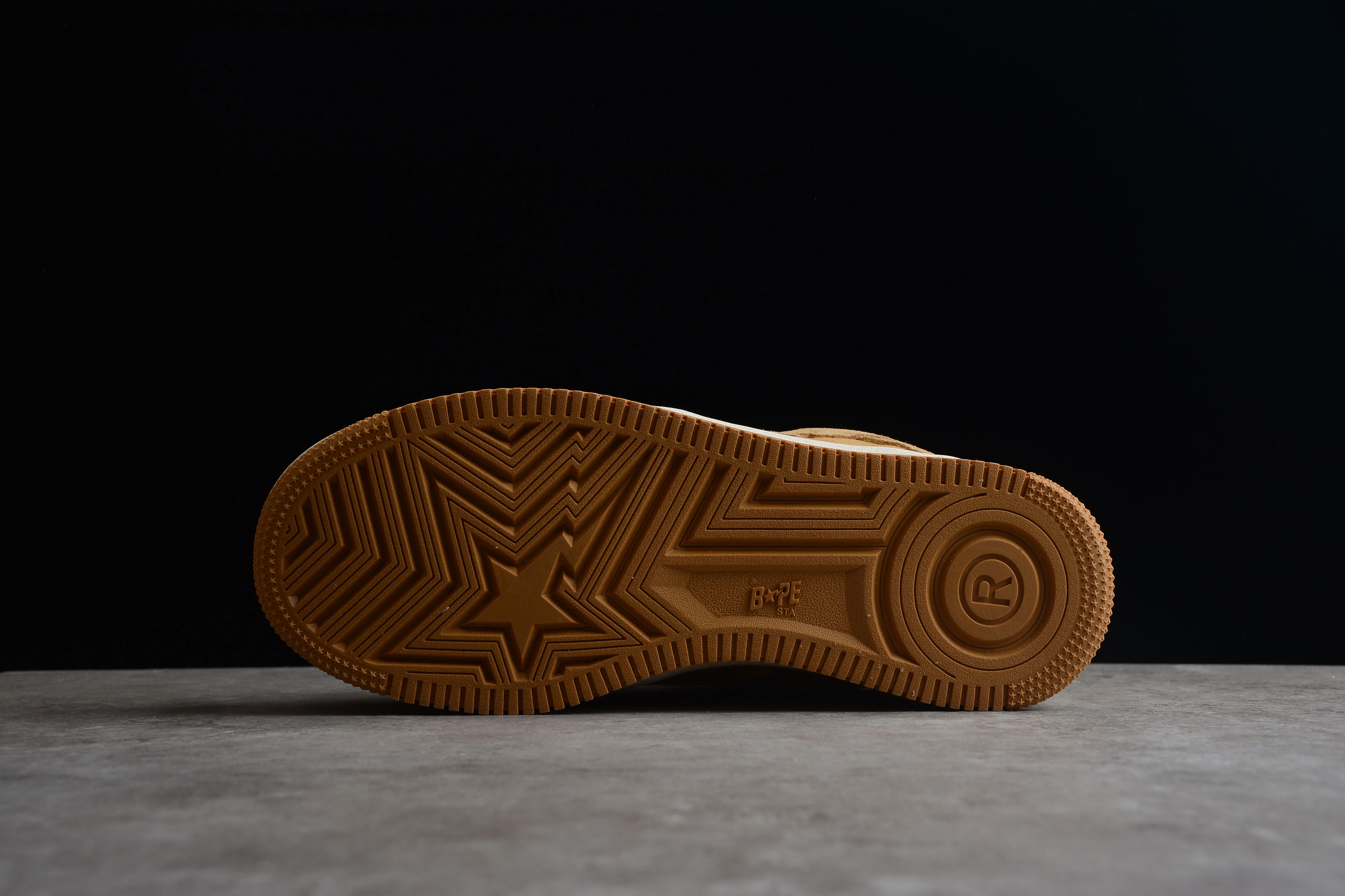 BAPE STA Low-Top Tan Suede Sneakers - Soul Replicas