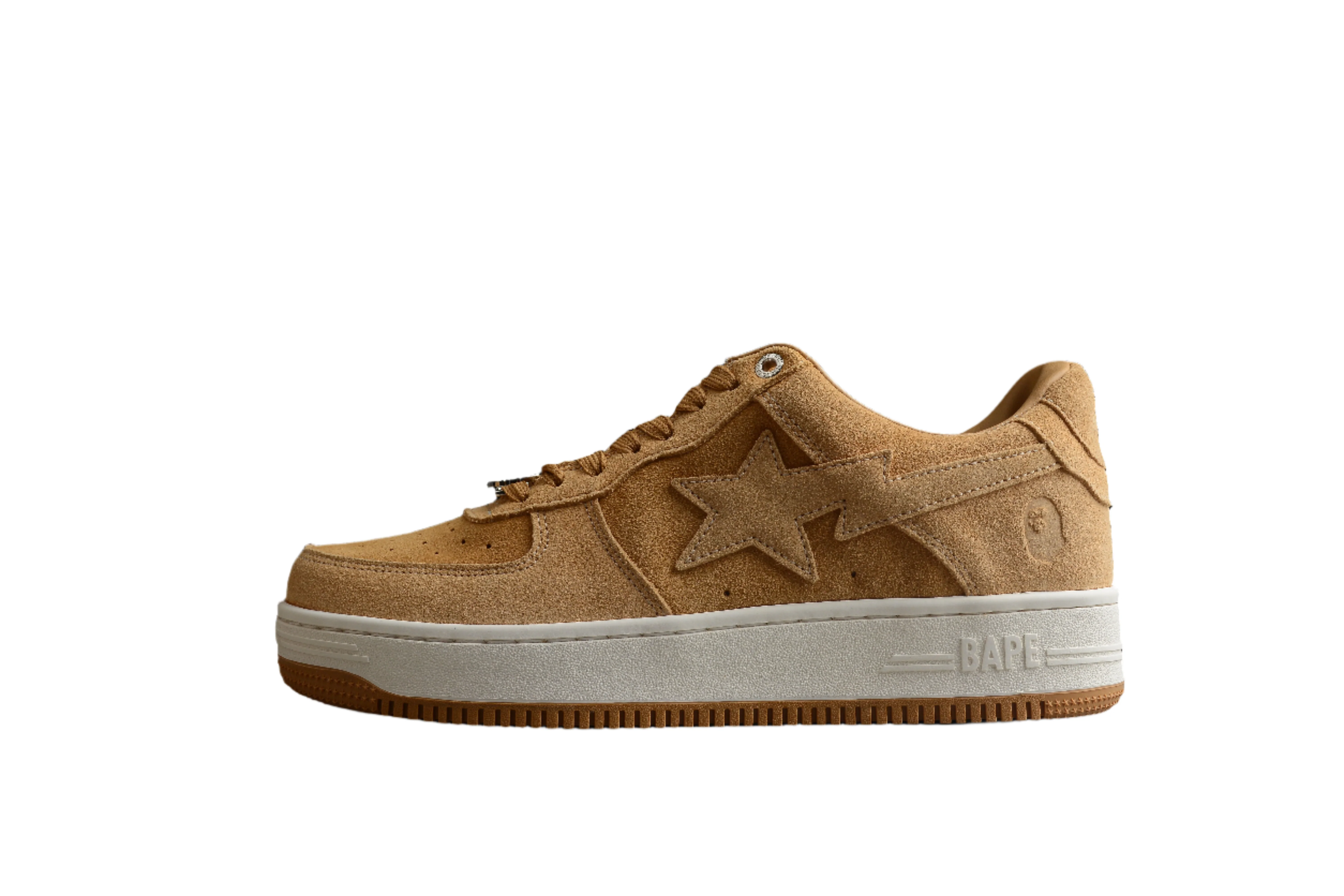 BAPE STA Low-Top Tan Suede Sneakers - Soul Replicas