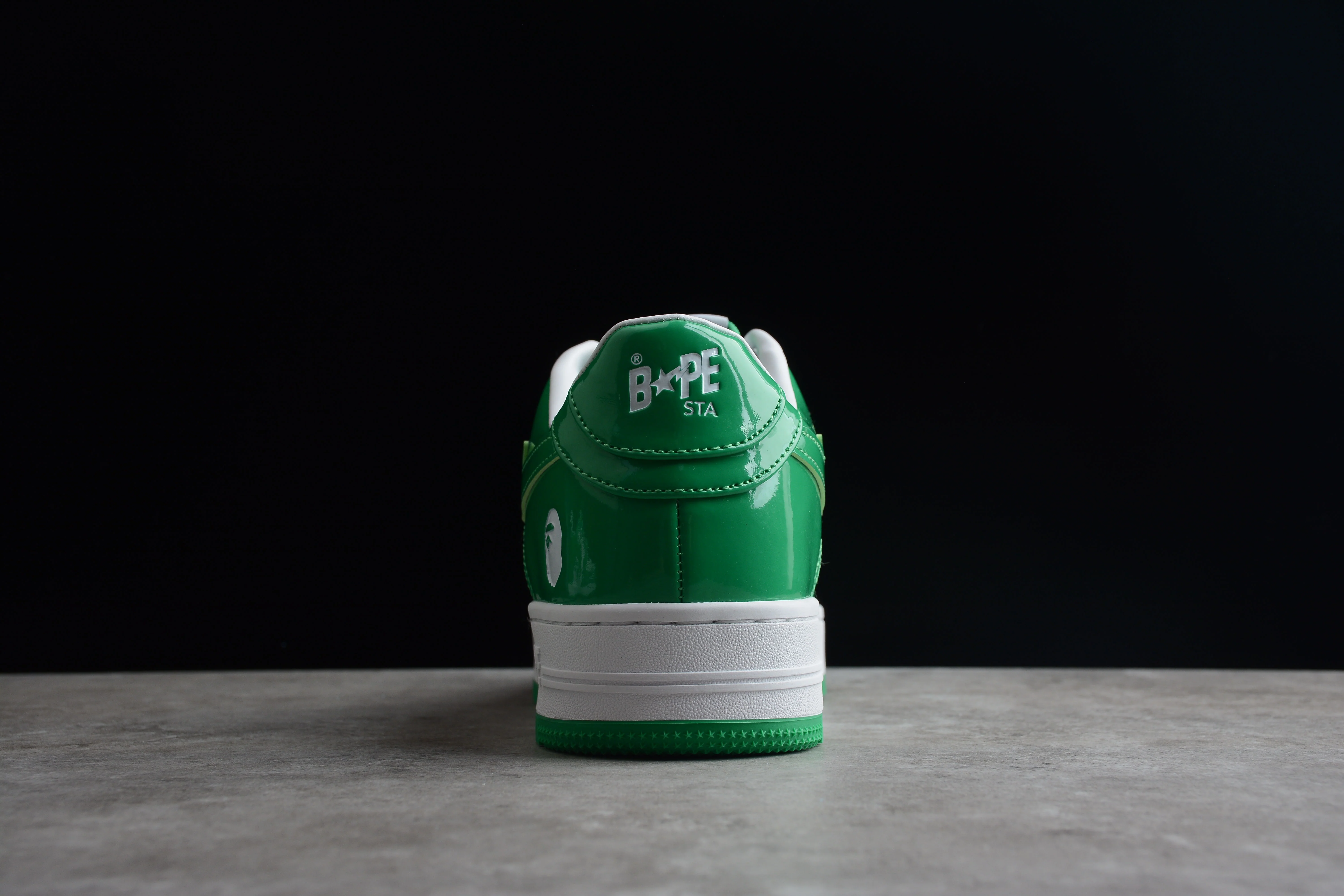 BAPE STA Low-Top Green and White Sneakers - Soul Replicas