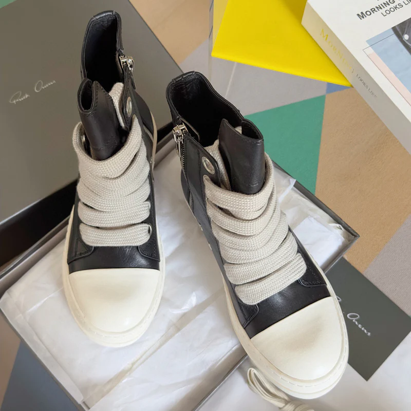 Rick Owens Black High-Top Sneakers - Soul Replicas