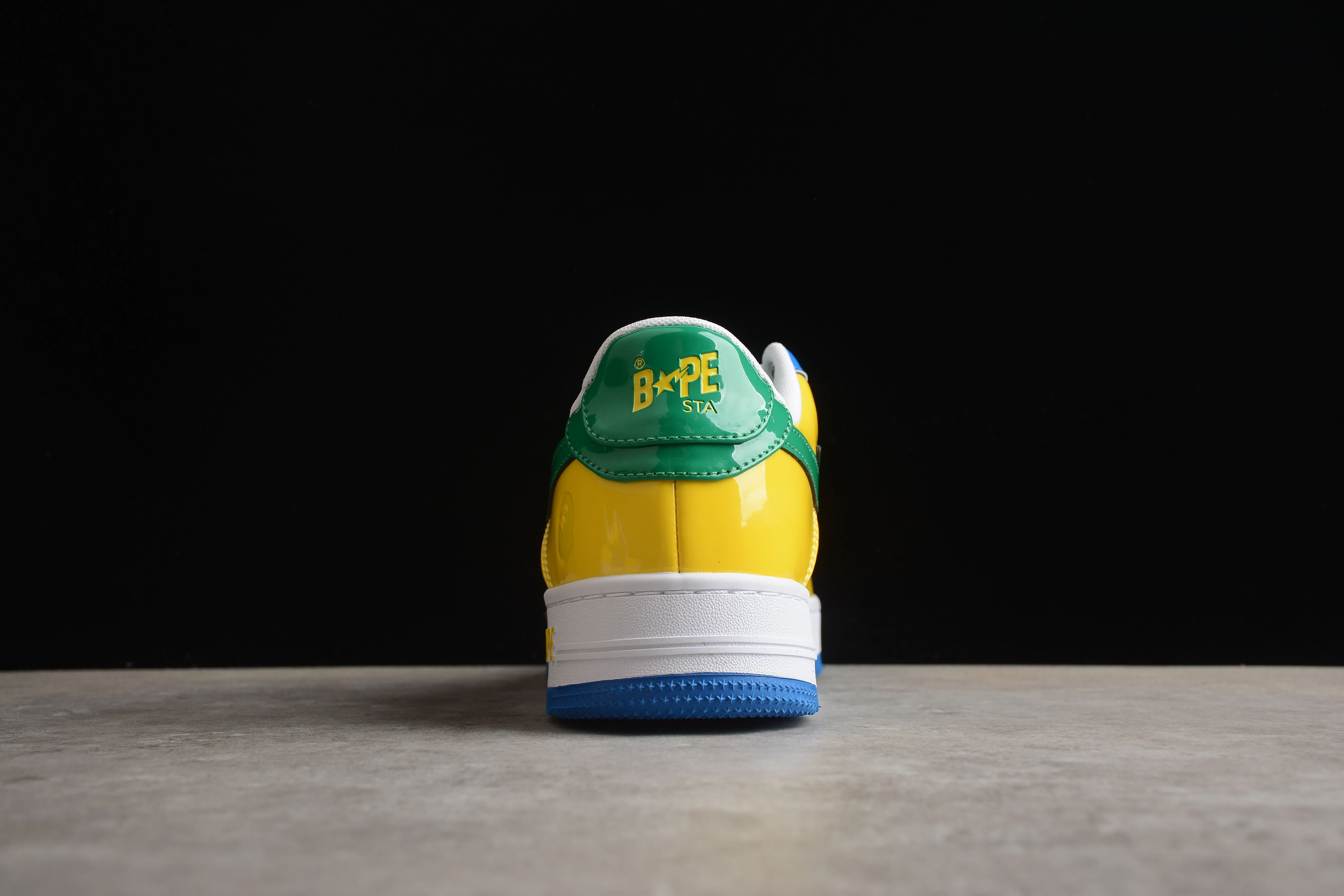 BAPE STA Low-Top Sneakers in Green, Blue, and Yellow - Soul Replicas