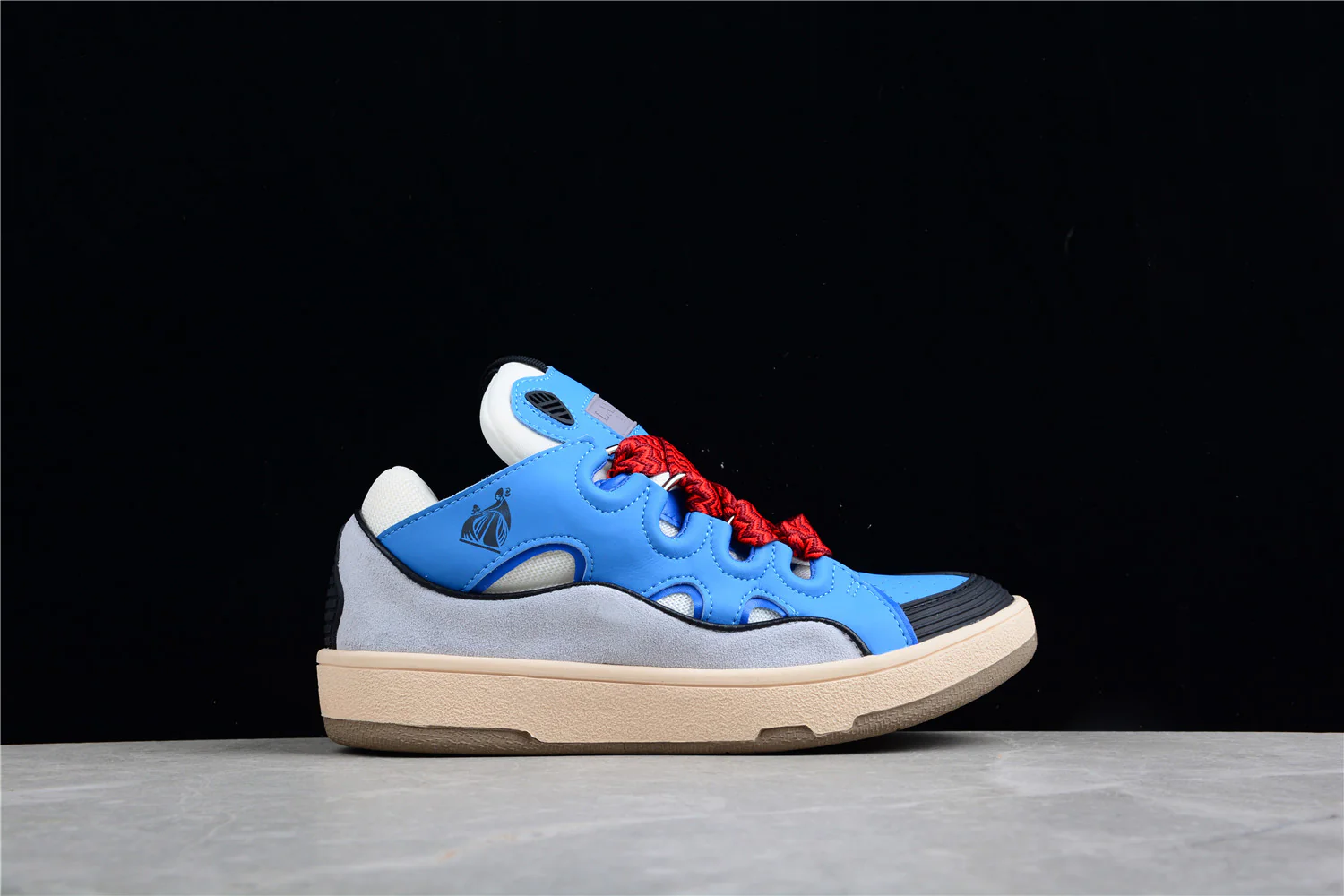 Lanvin Blue and Red Lace Sneakers - Soul Replicas