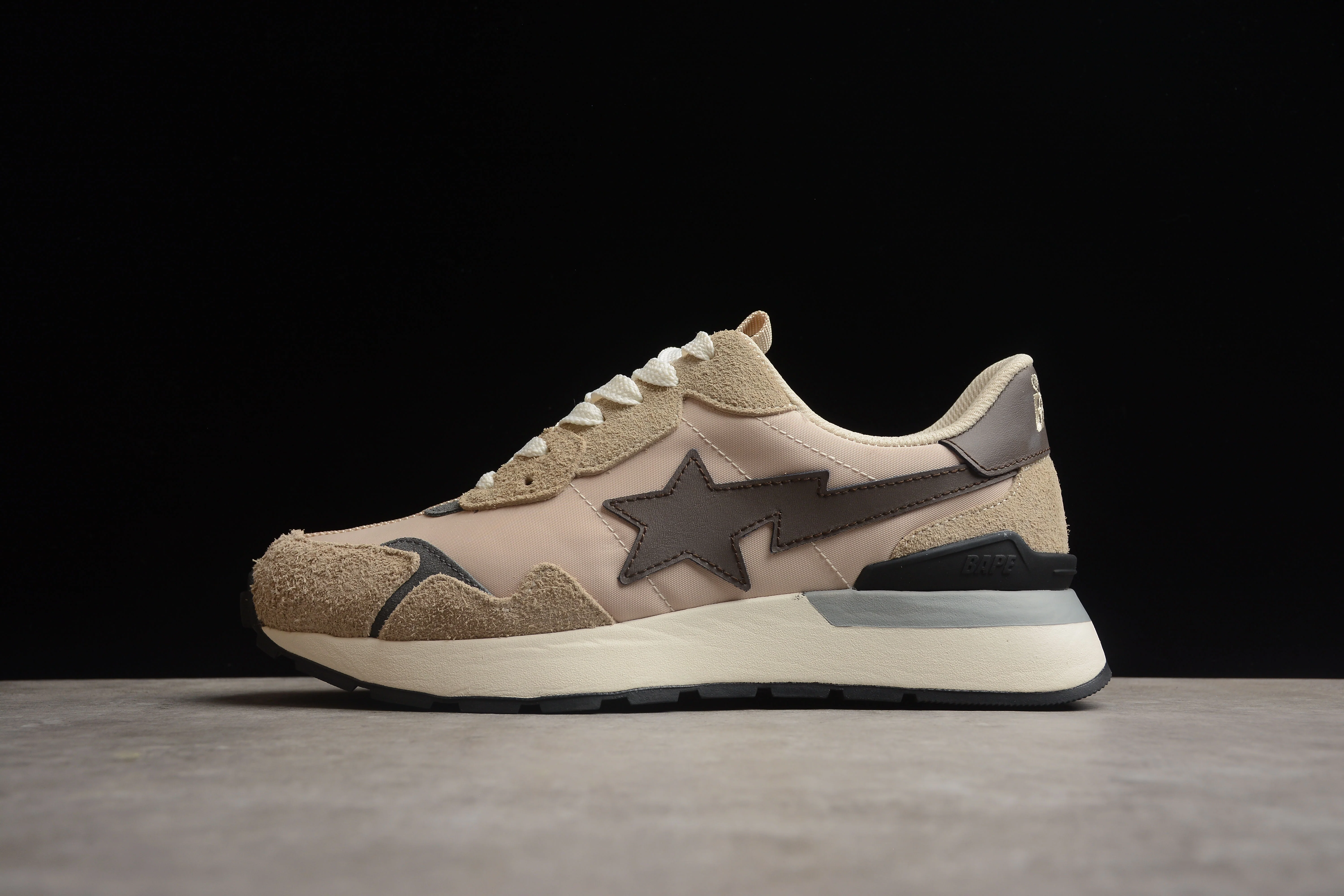BAPE STA Runner Sneakers in Beige and Brown - Soul Replicas