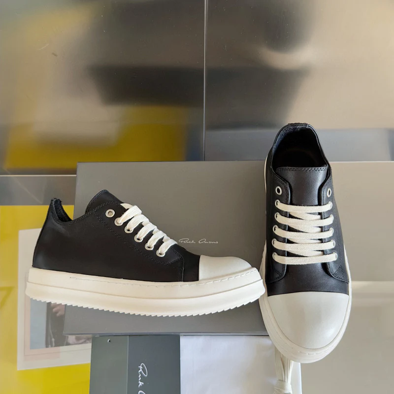 Rick Owens Black Low-Top Sneakers - Soul Replicas