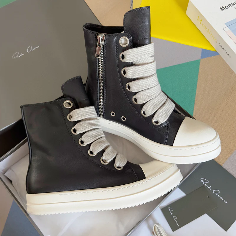 Rick Owens Black High-Top Sneakers - Soul Replicas