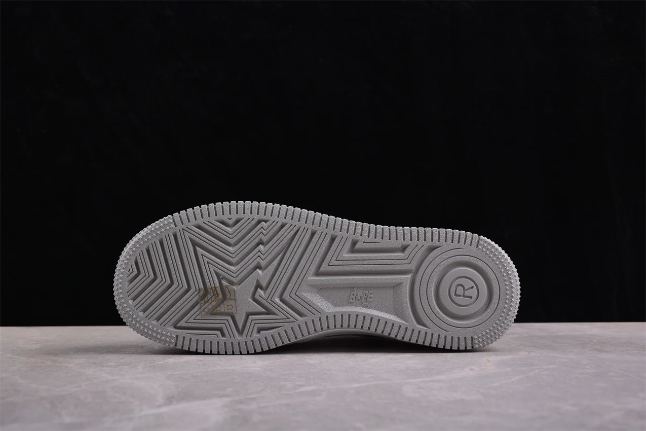 BAPE STA Low-Top Sneakers in White and Grey - Soul Replicas