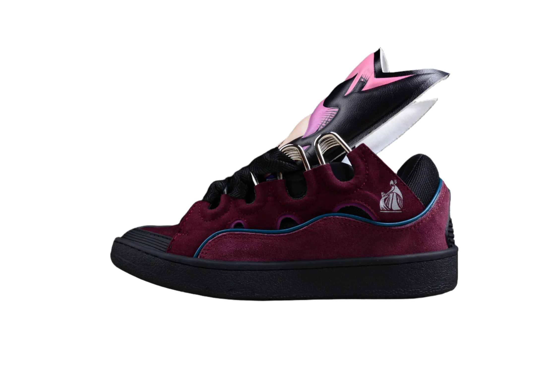 Lanvin Burgundy Suede Sneakers - Soul Replicas