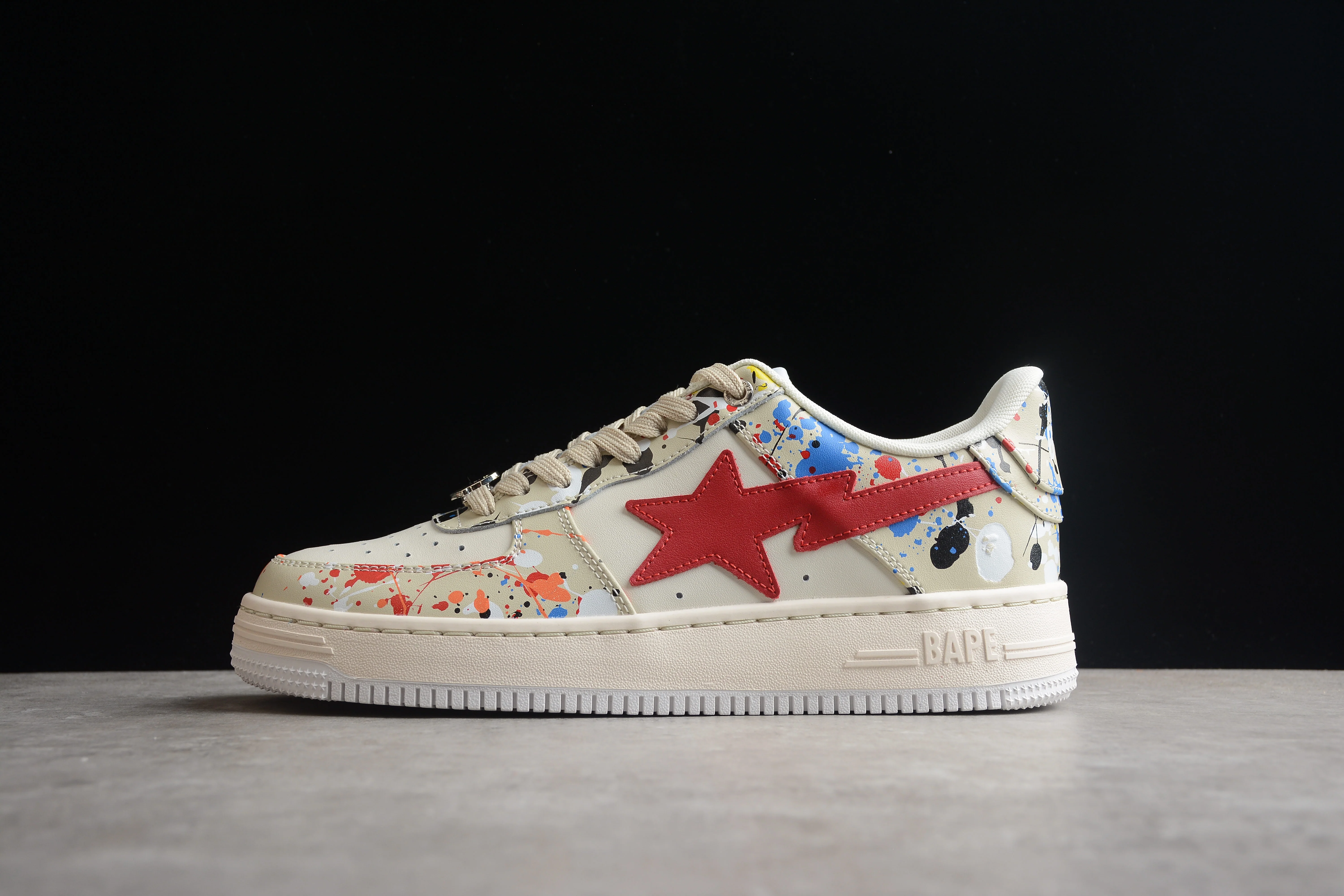 BAPE STA Splatter Low-Top Sneakers - Soul Replicas