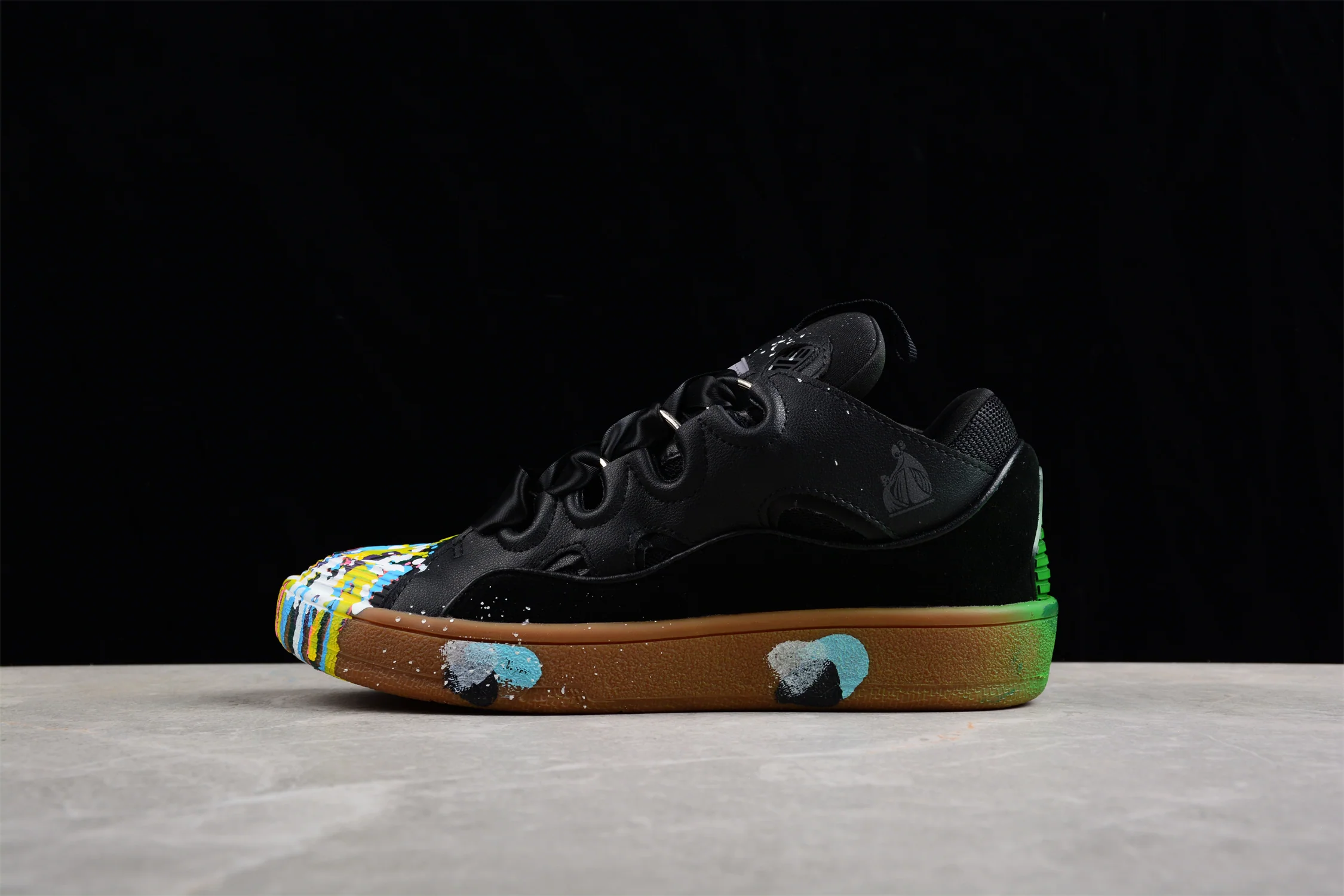 Black Multicolor Low Top Sneakers - Soul Replicas