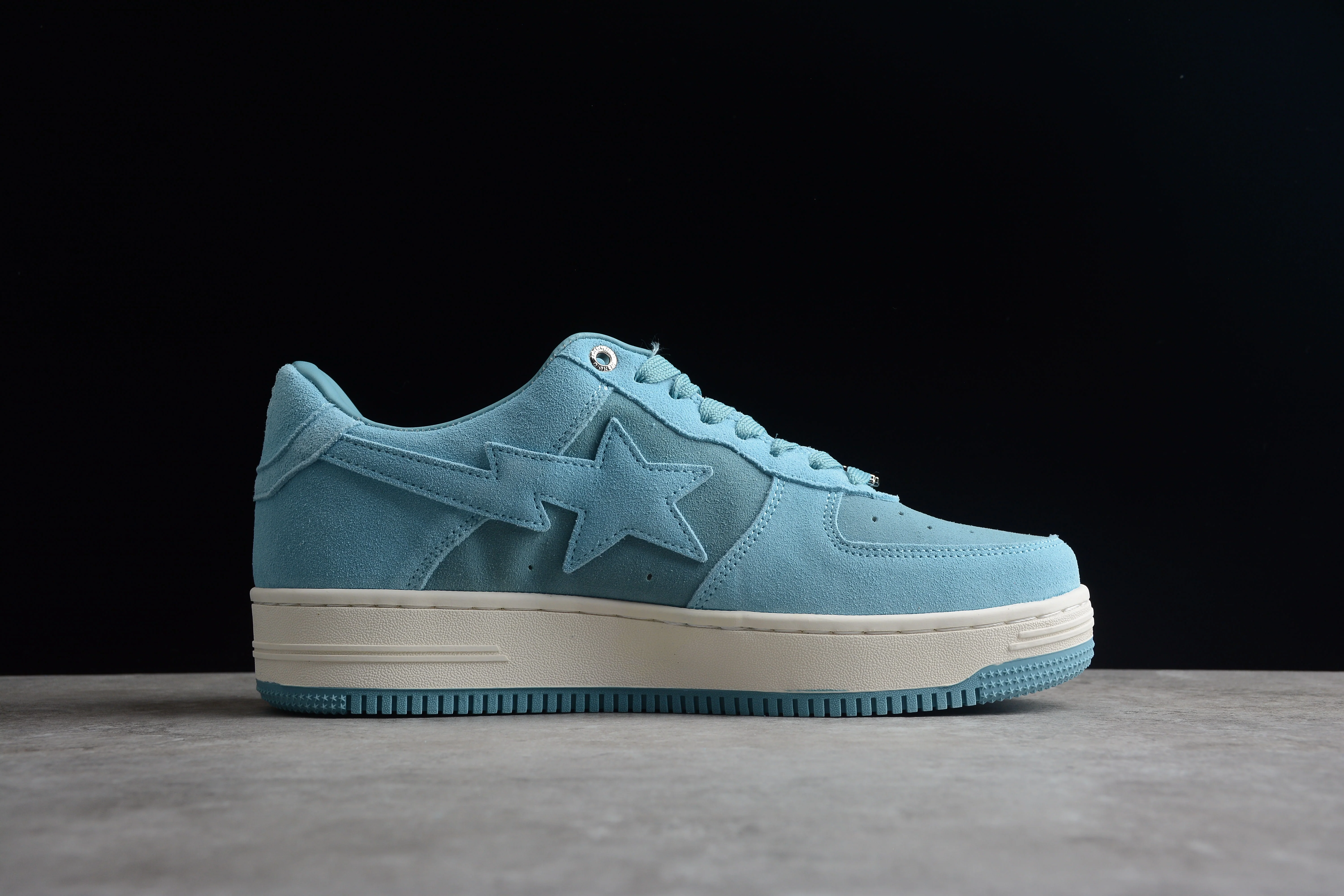 BAPE STA Low-Top Blue Suede Sneakers - Soul Replicas