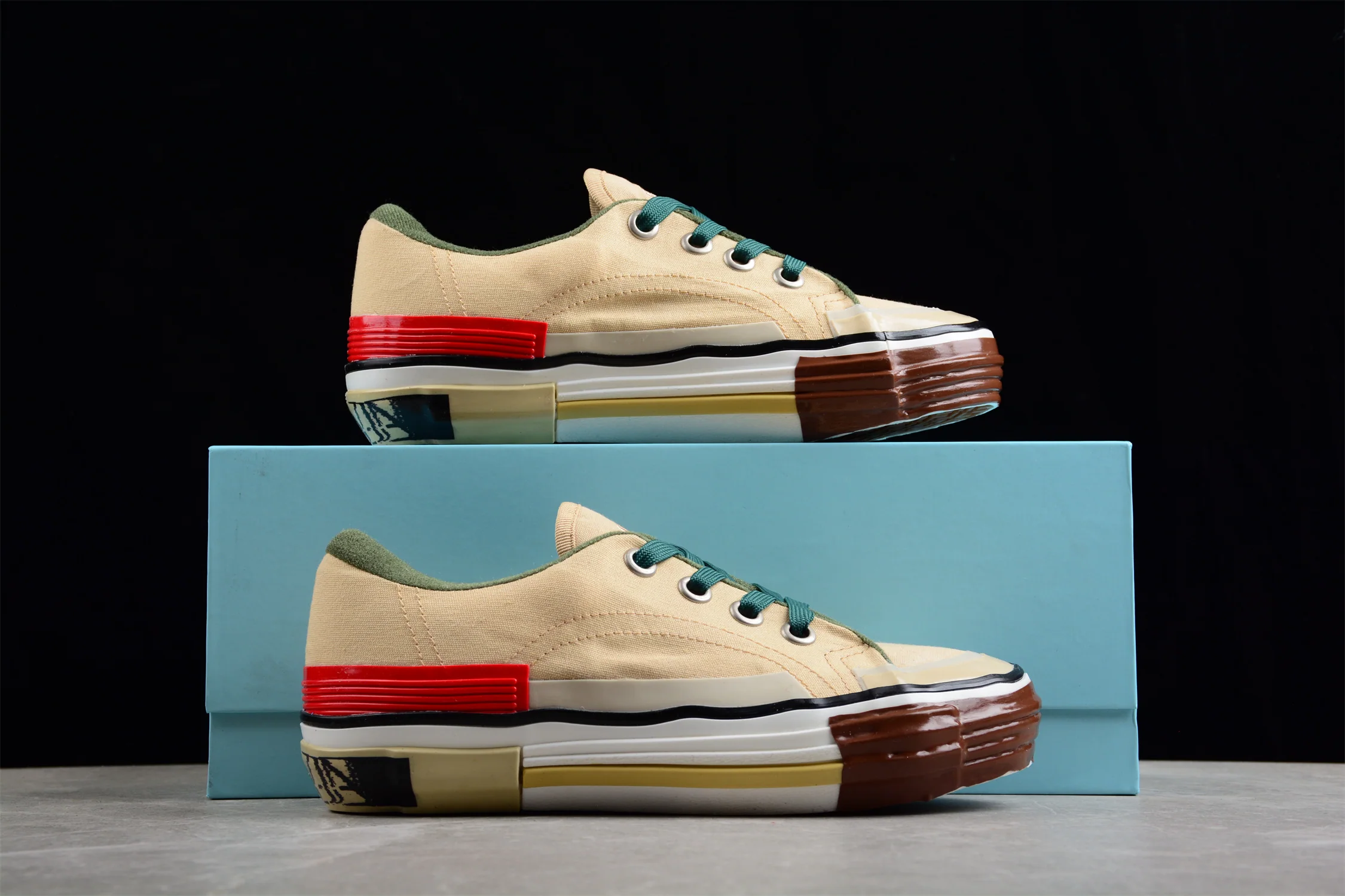 Multi-Color Canvas Low Top Sneakers - Soul Replicas