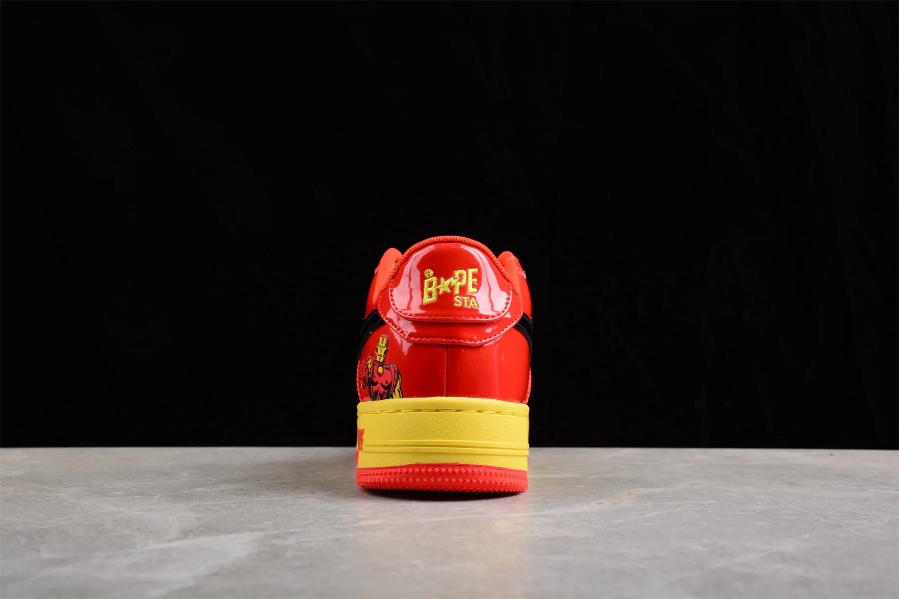 BAPE STA Low-Top Sneakers in Red and Yellow Iron Man Edition - Soul Replicas