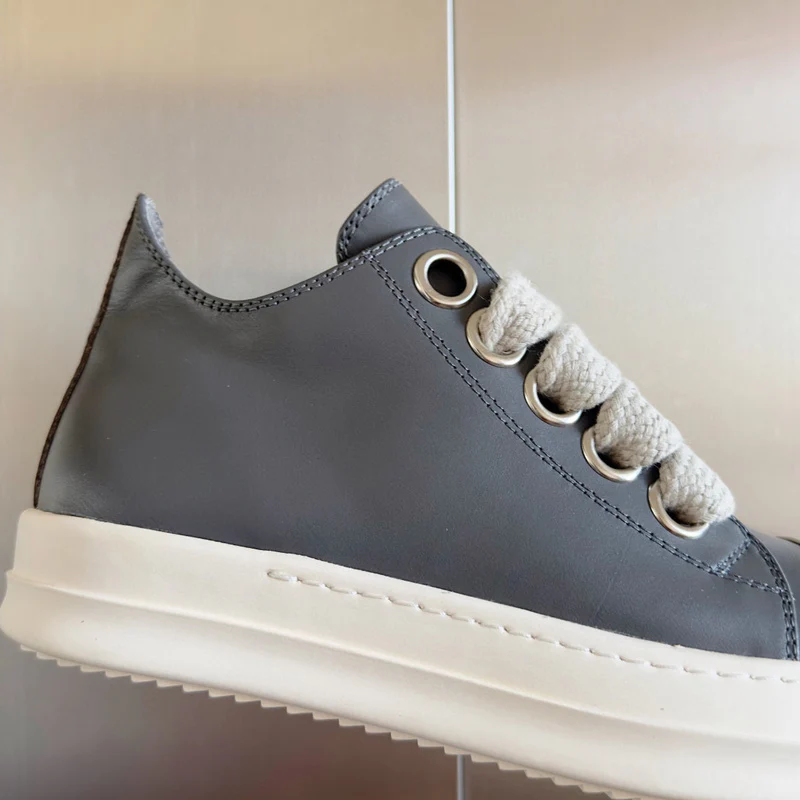 Rick Owens Gray Low-Top Sneakers - Soul Replicas