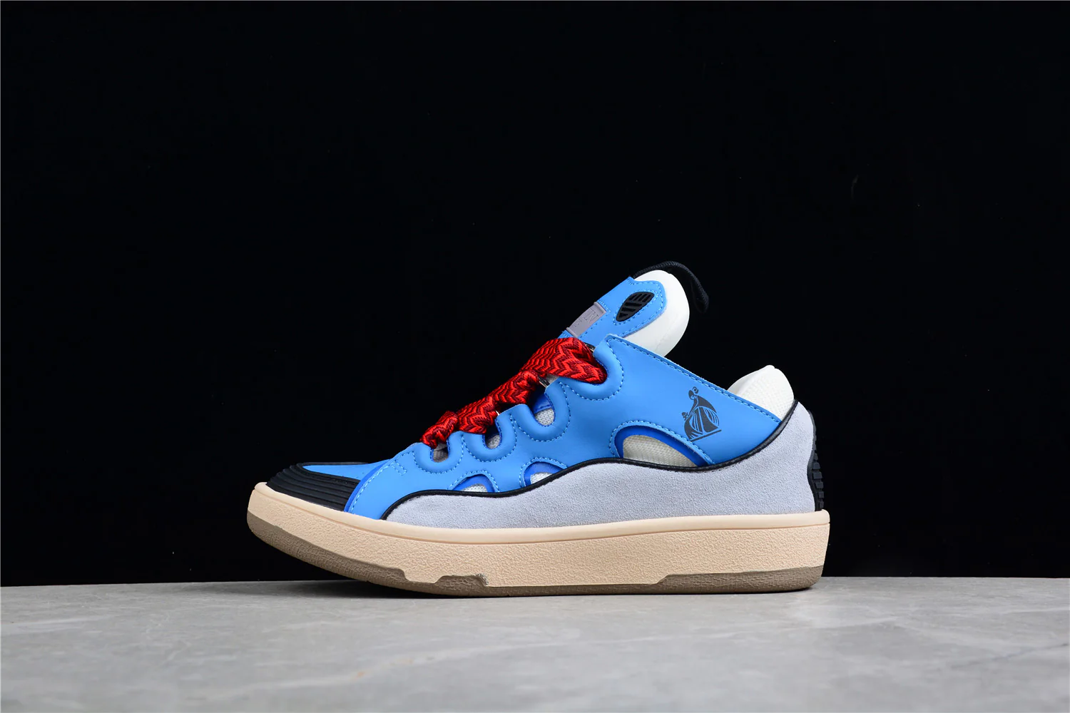 Lanvin Blue and Red Lace Sneakers - Soul Replicas