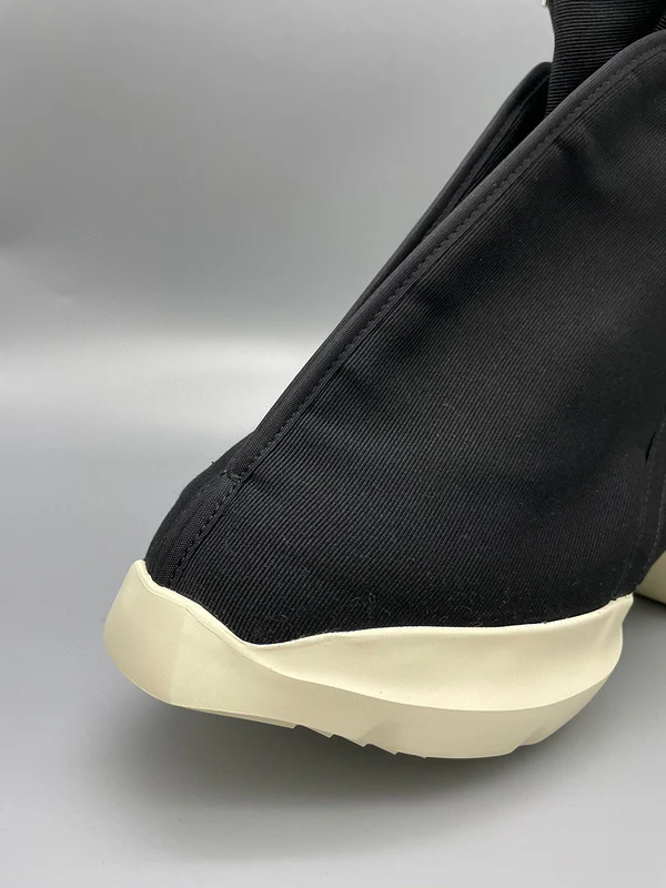 Rick Owens Black High-Top Canvas Boots - Soul Replicas