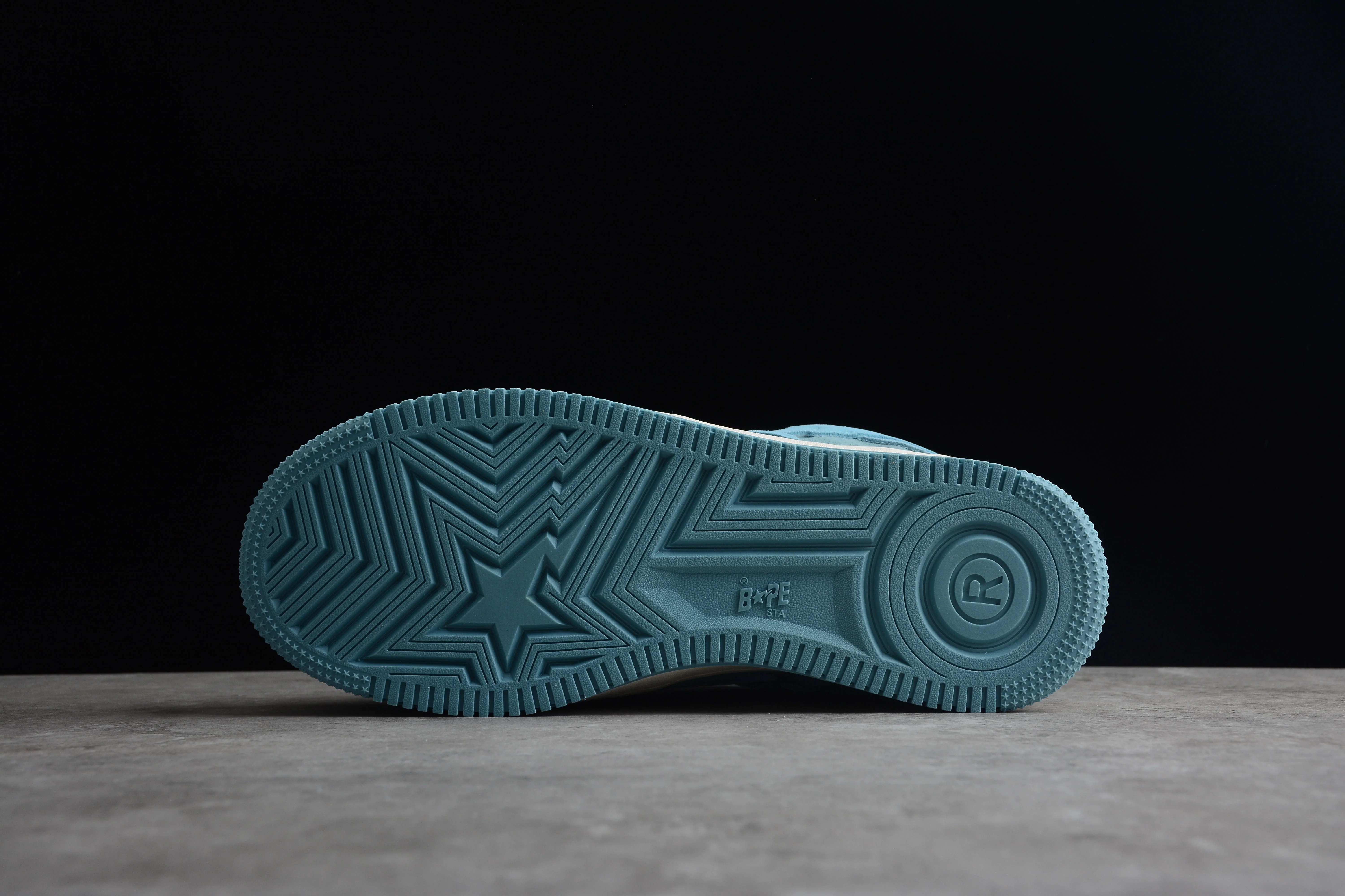 BAPE STA Low-Top Blue Suede Sneakers - Soul Replicas