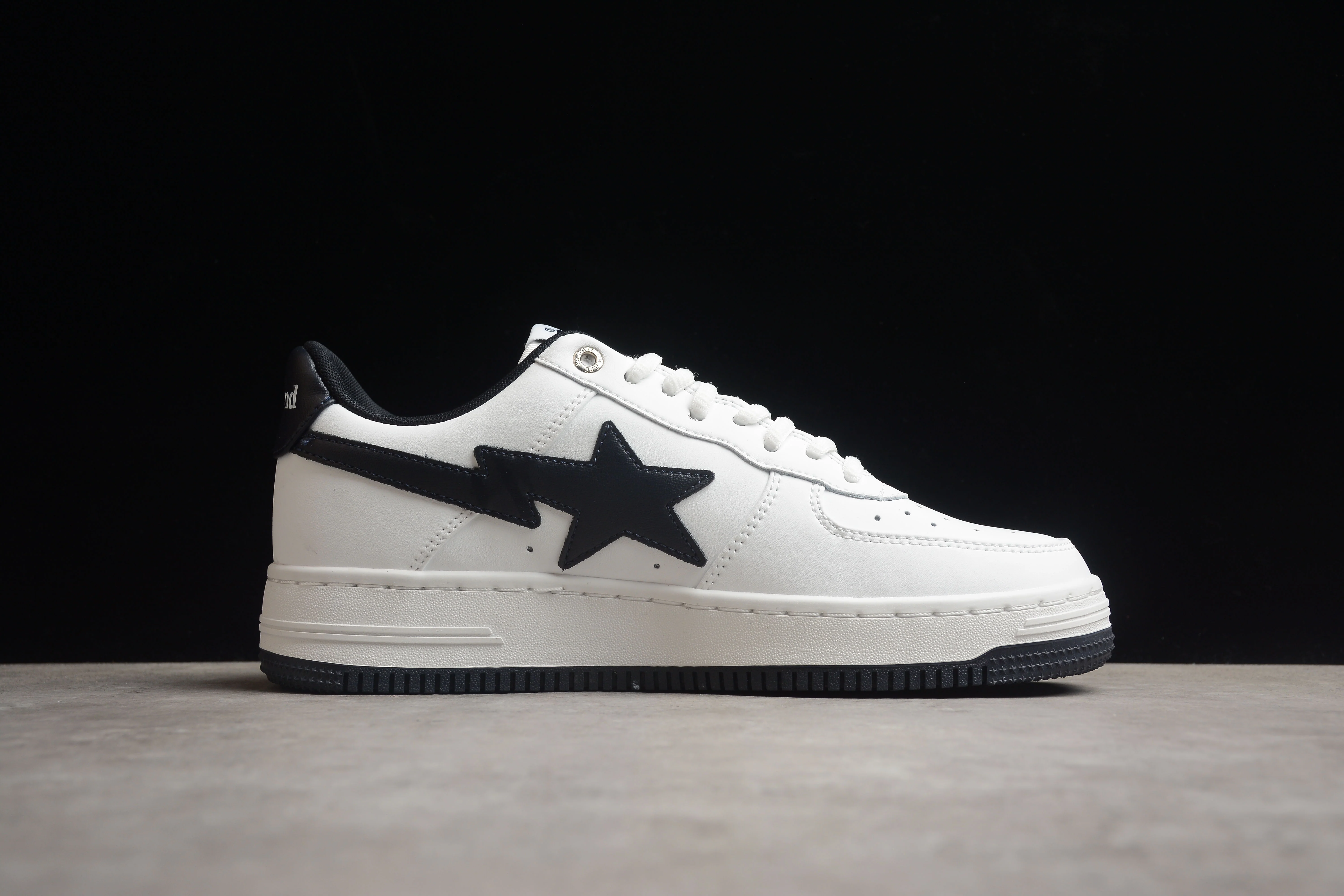 BAPE STA Low-Top White and Black Sneakers - Soul Replicas