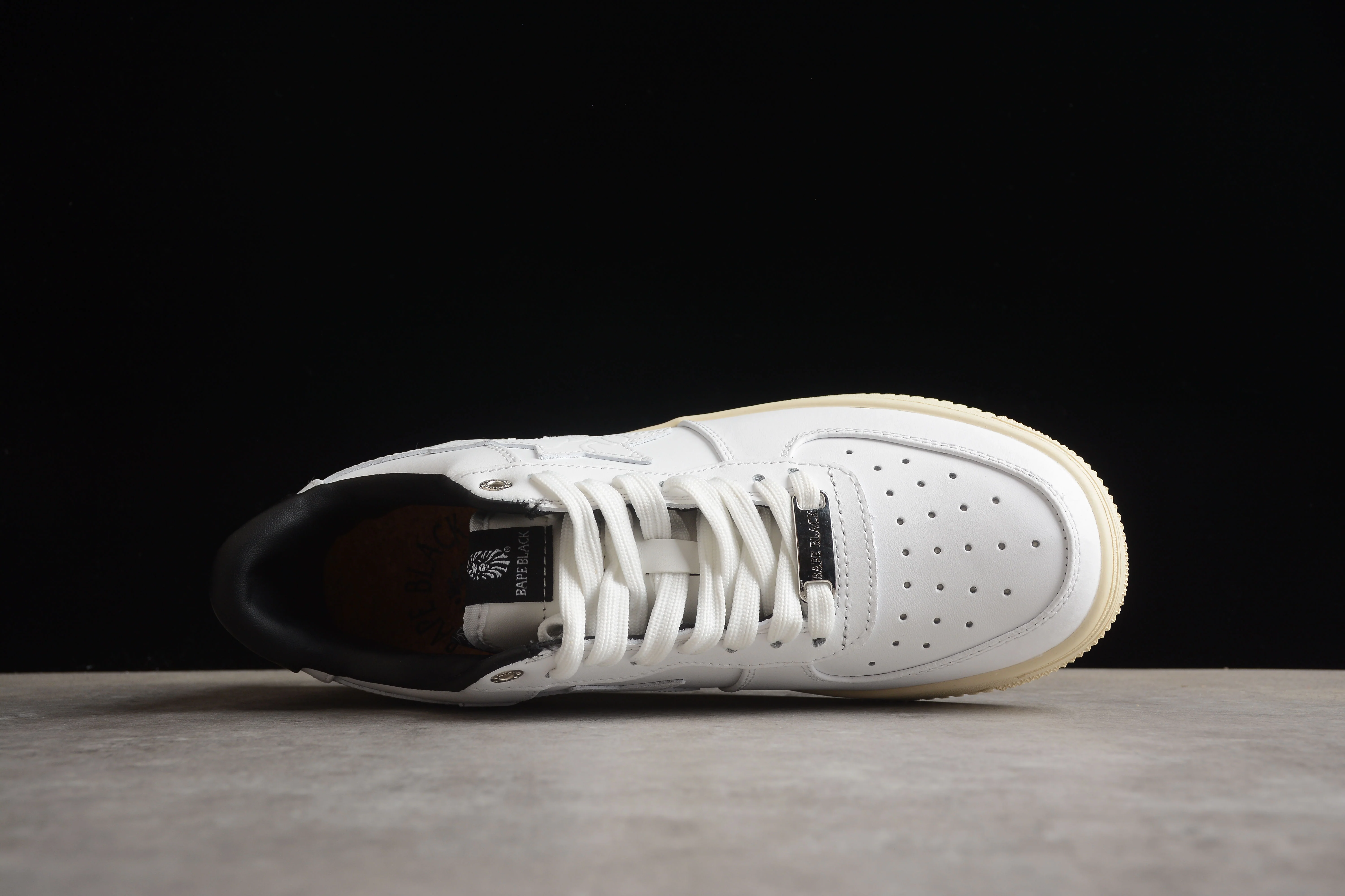 BAPE STA Low-Top Sneakers in White and Black - Soul Replicas