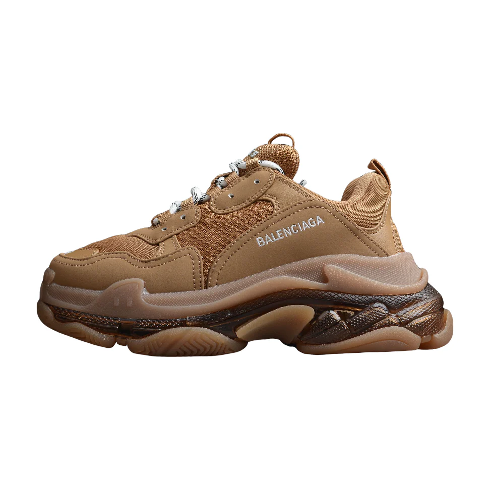BALENCIAGA TRIPLE S CLEAR SOLE x BROWN - Soul Replicas