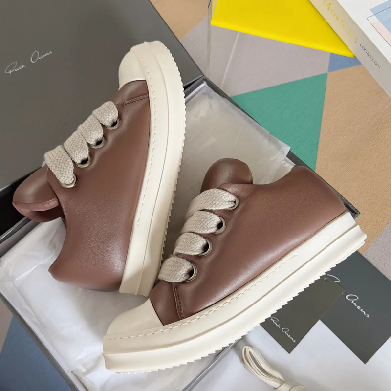 Rick Owens Brown Low-Top Sneakers - Soul Replicas