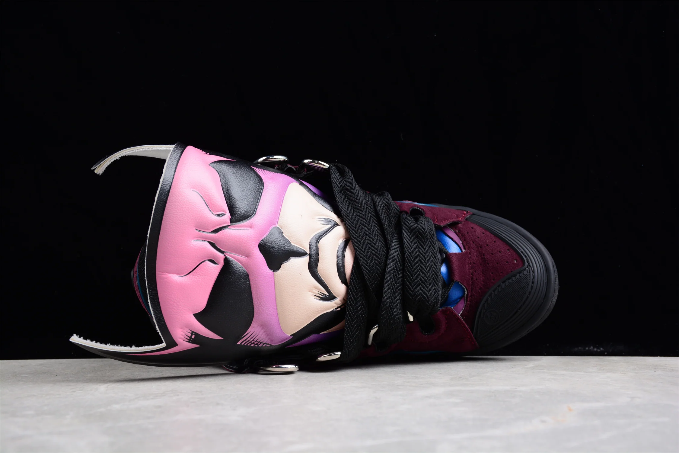 Lanvin Burgundy Suede Sneakers - Soul Replicas